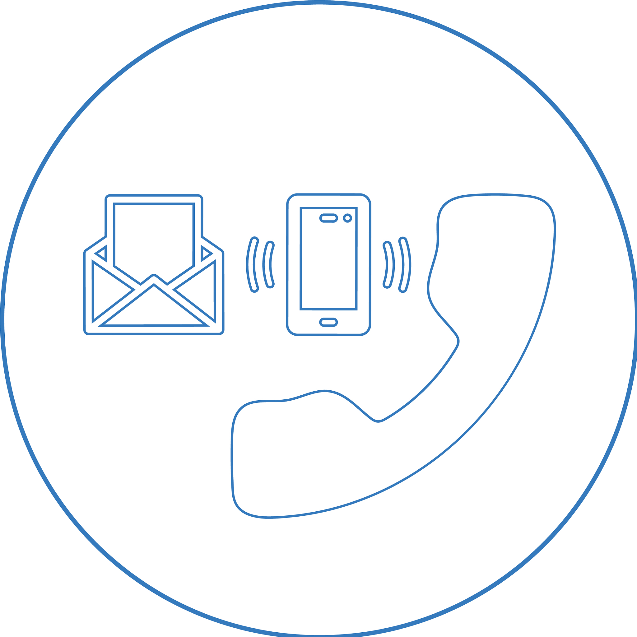 call support contact us email icon