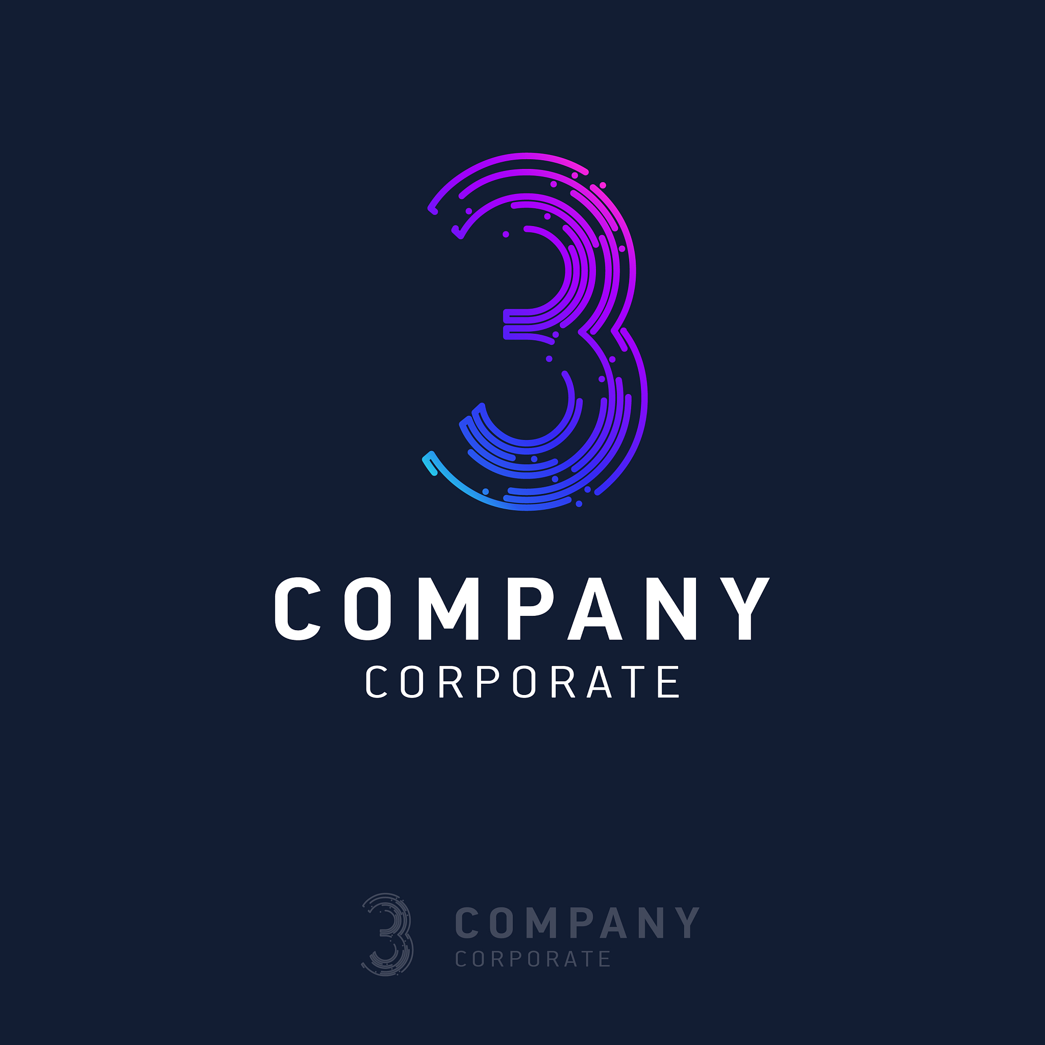 3 company logo design