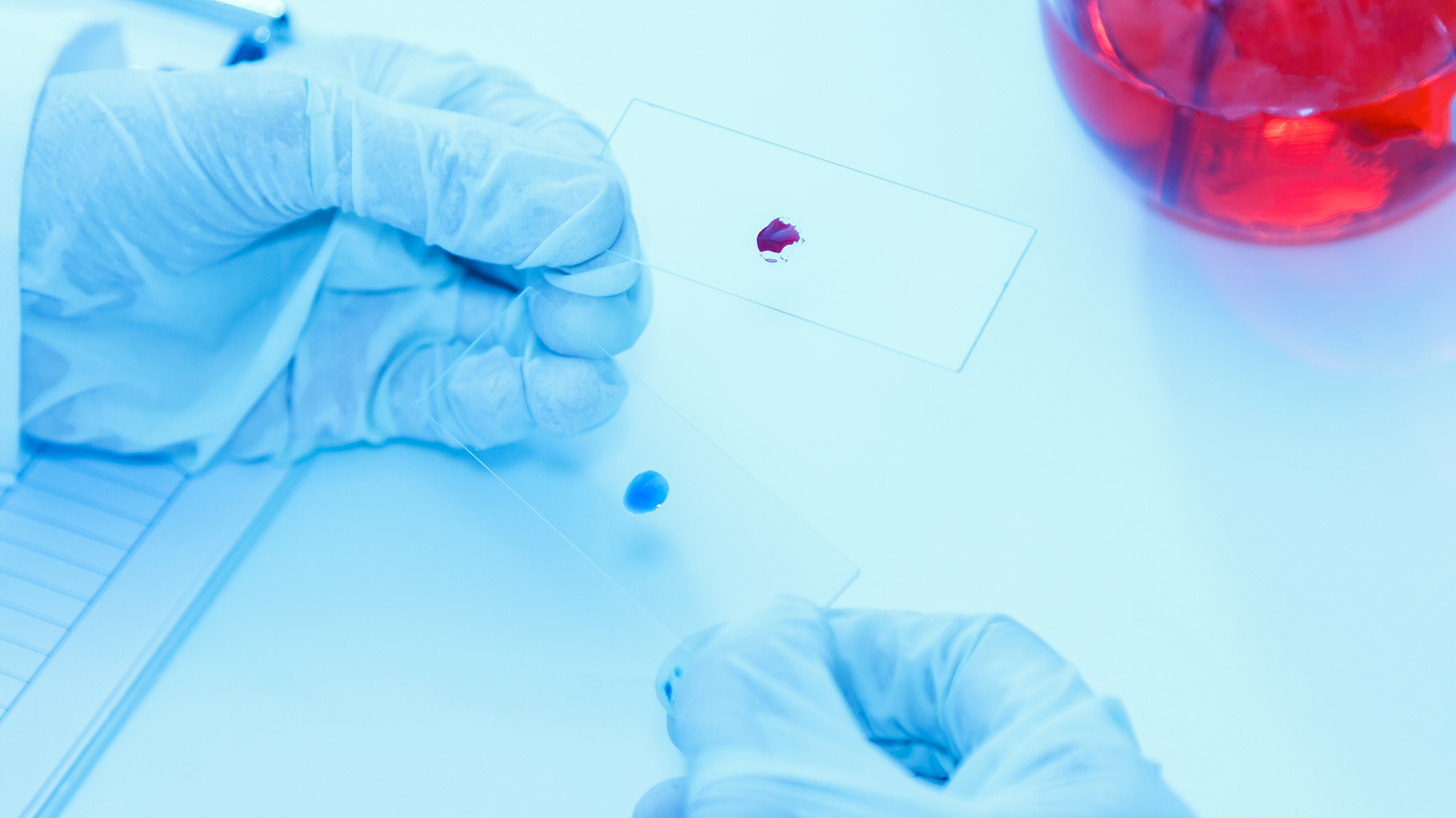 scientist with equiment laboratory for science concept.