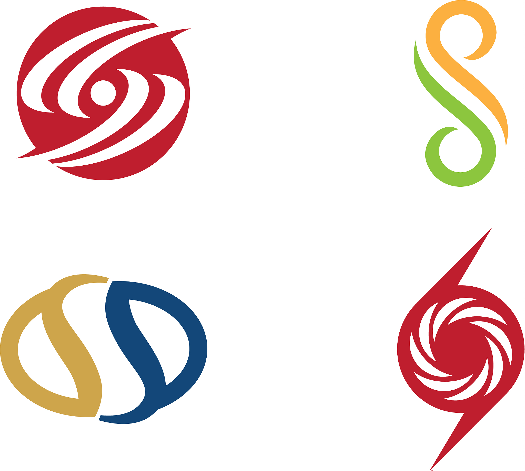 s letter logo template design