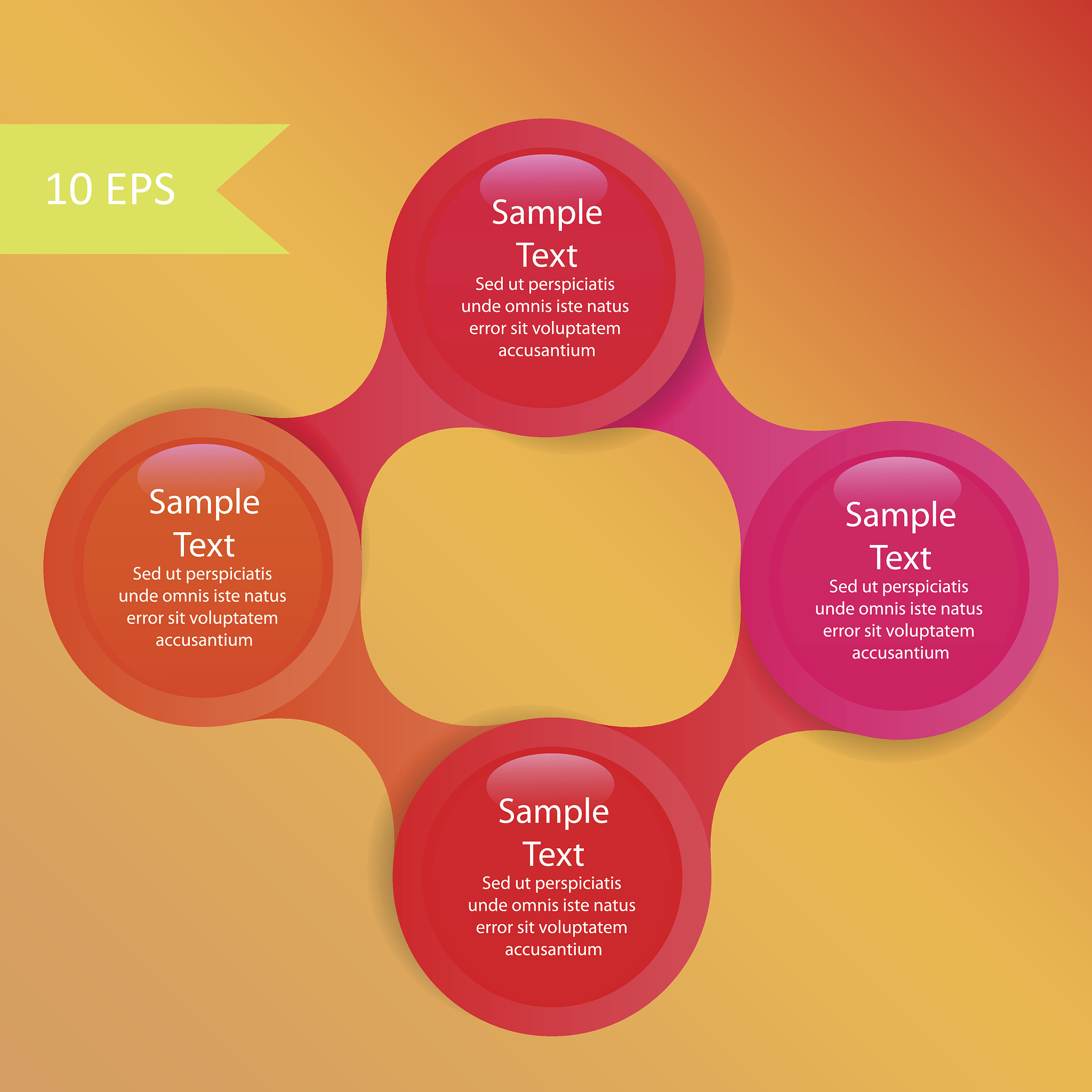 metaball colorful round diagram infographics