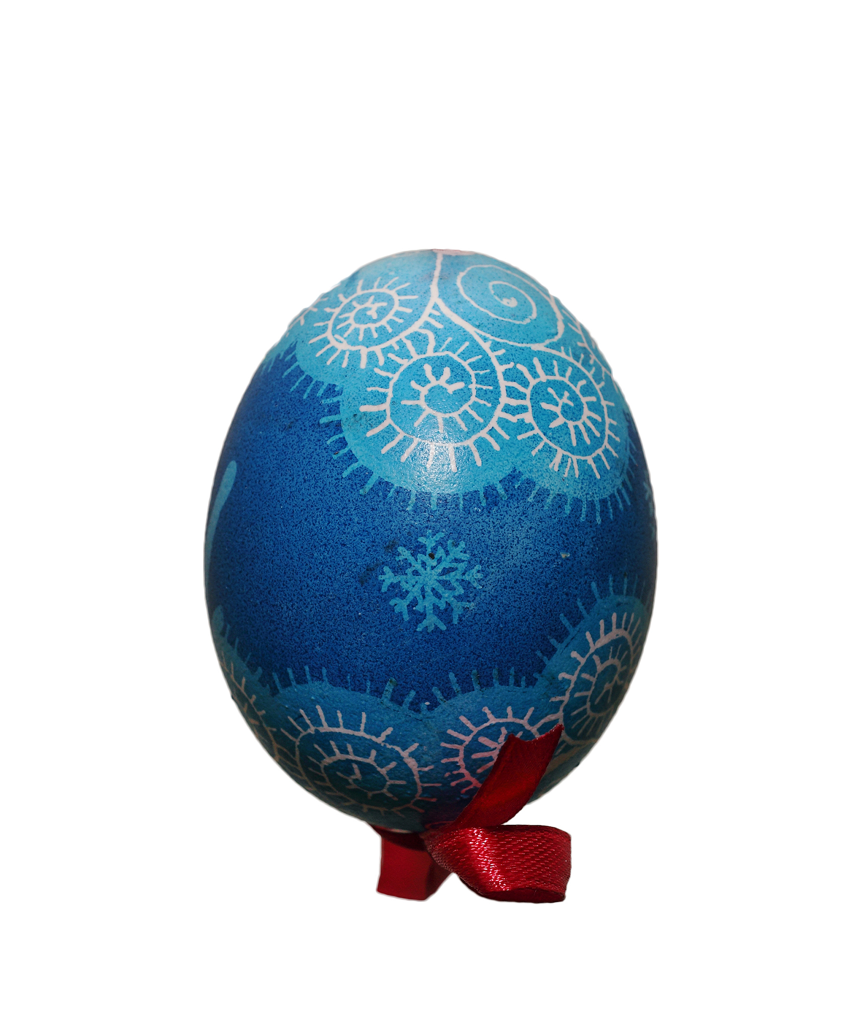 interesting decoration of easter eggs on a white background