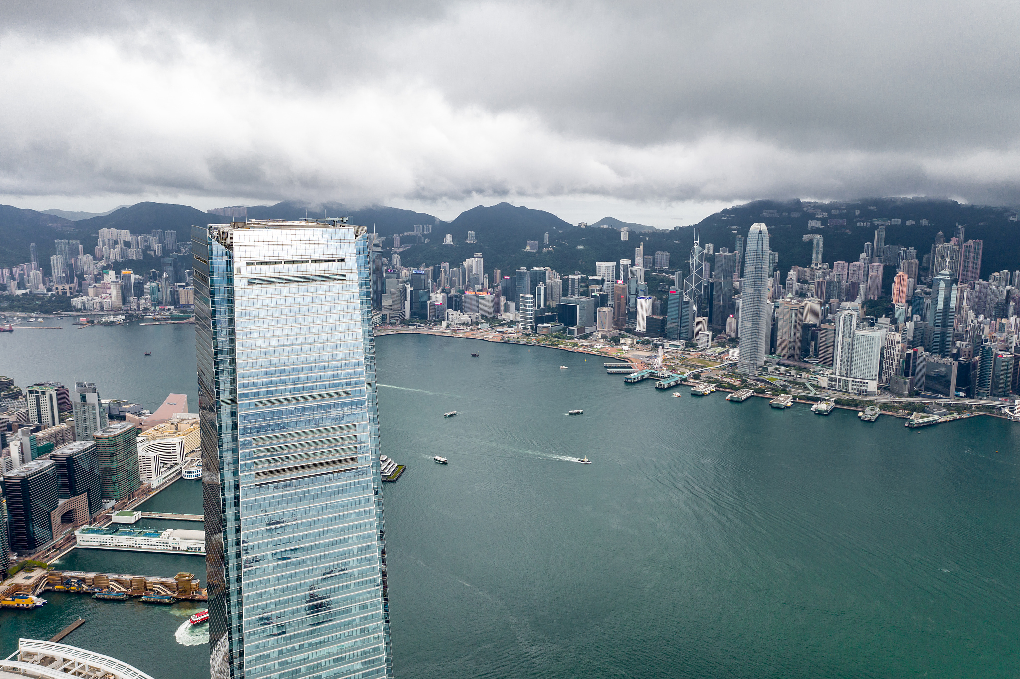 view of hong kong city