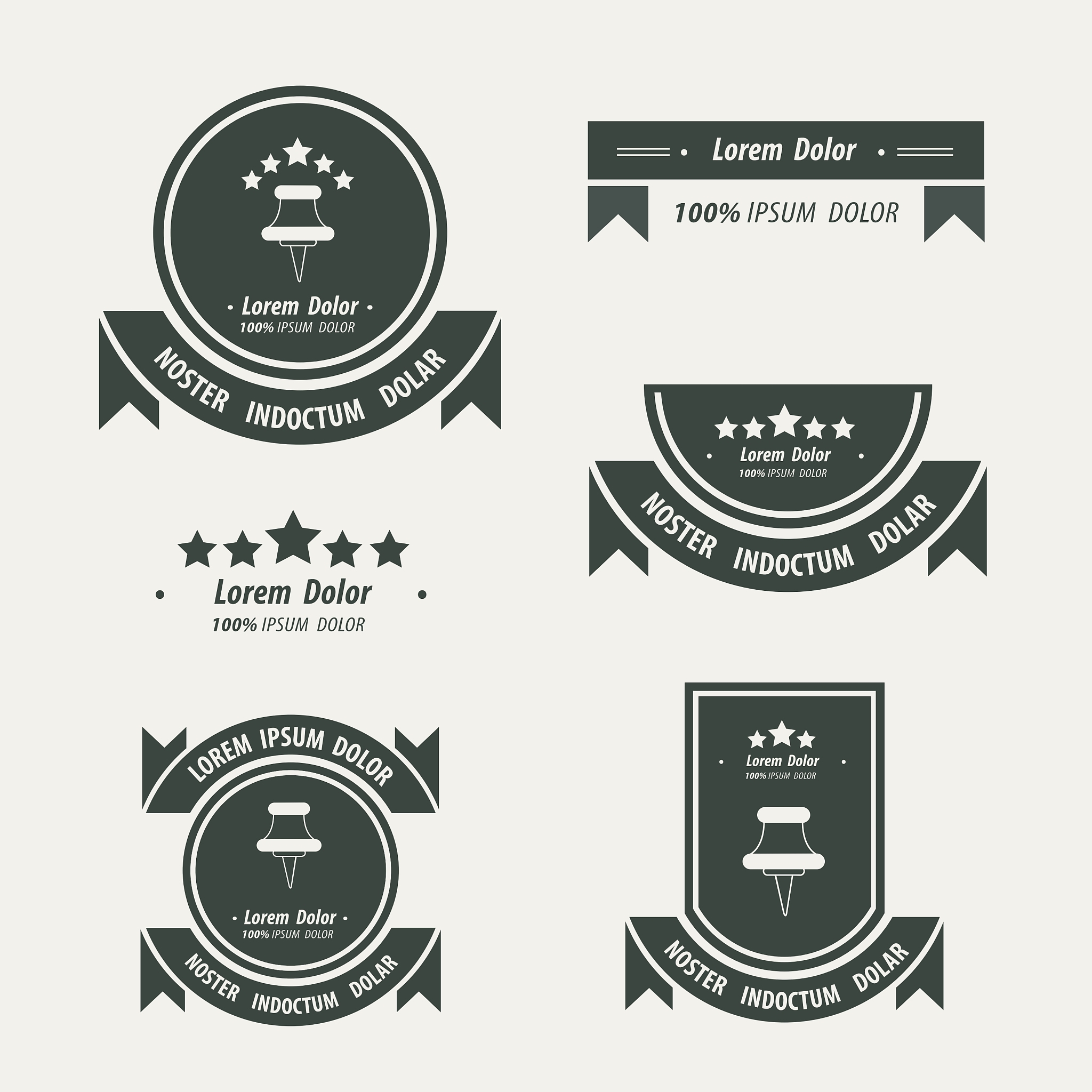 magnifying glass label and ribbon black color