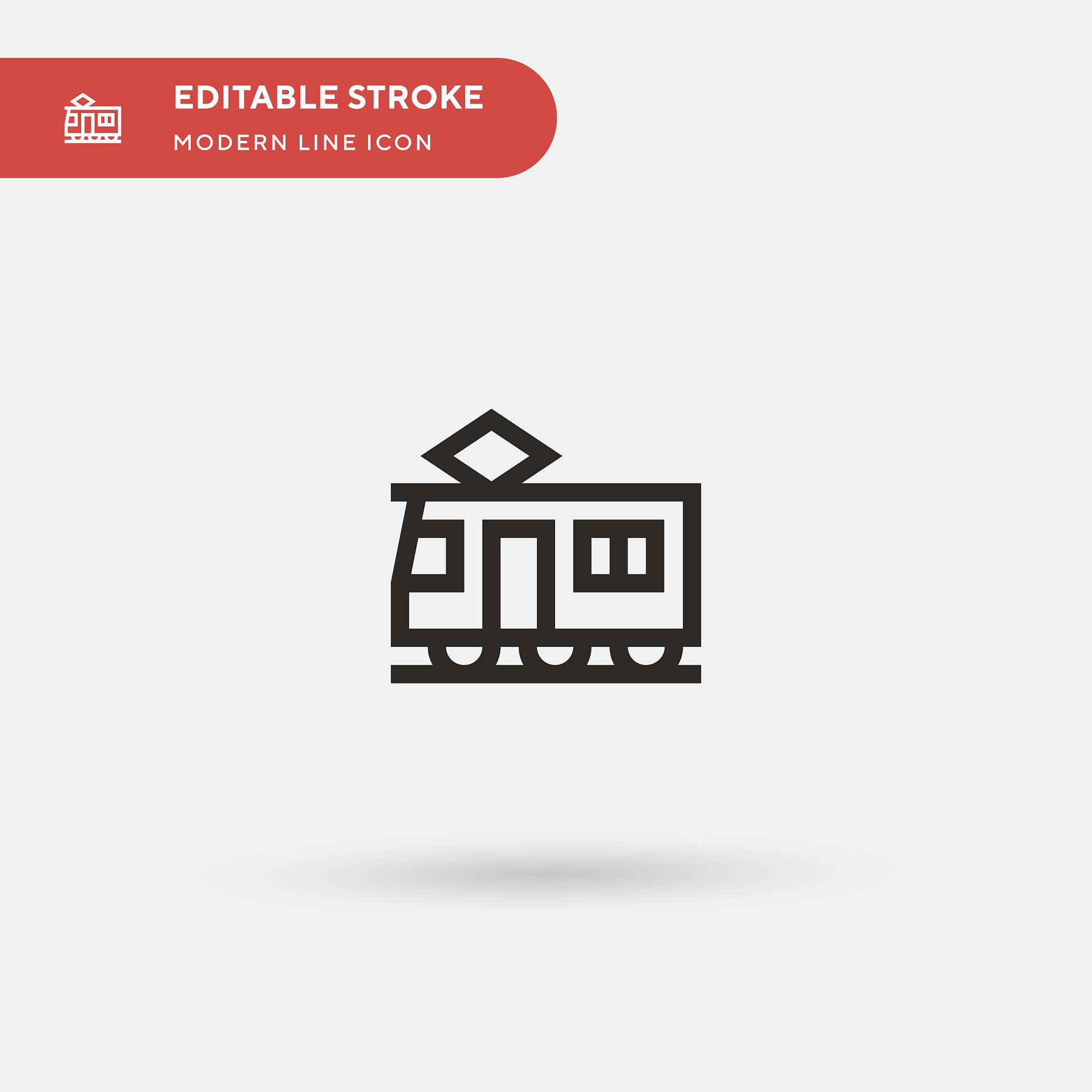 tram simple icon symbol