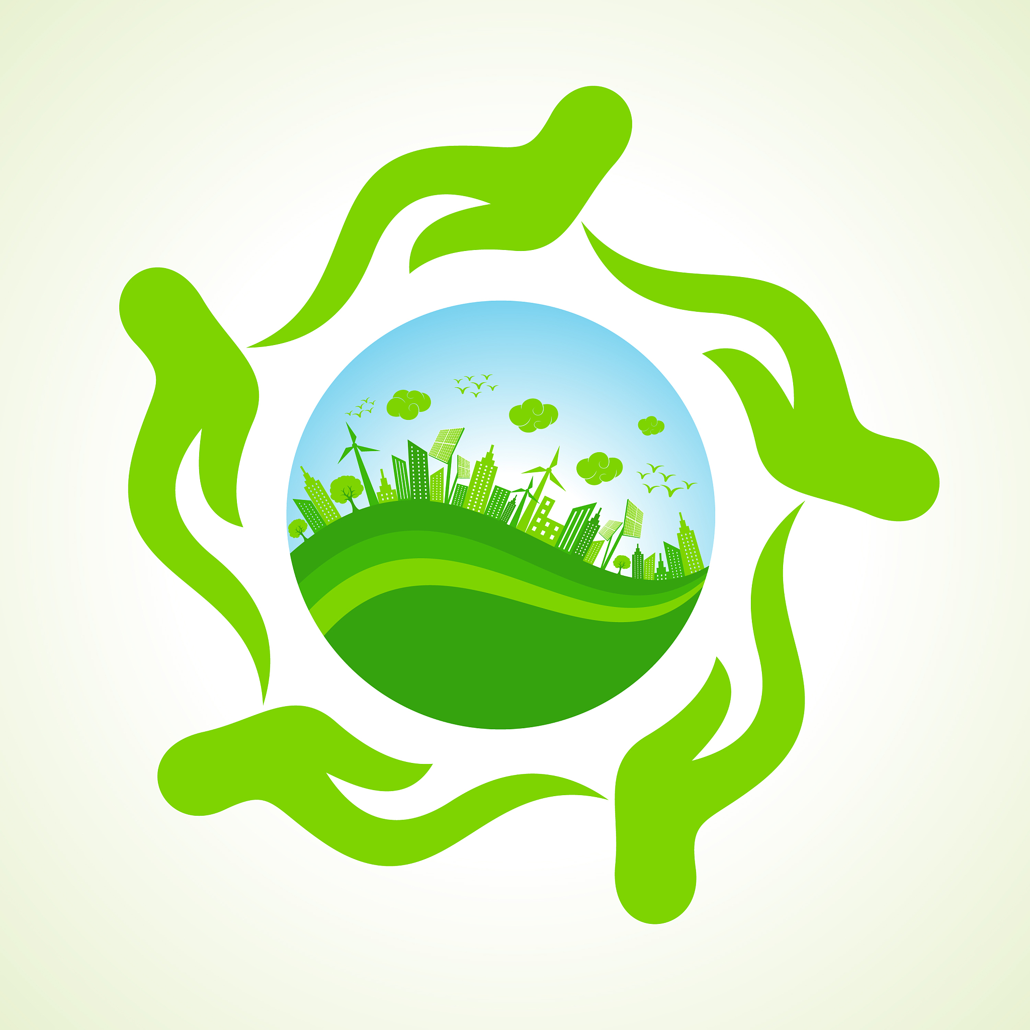 eco- city or save nature concept