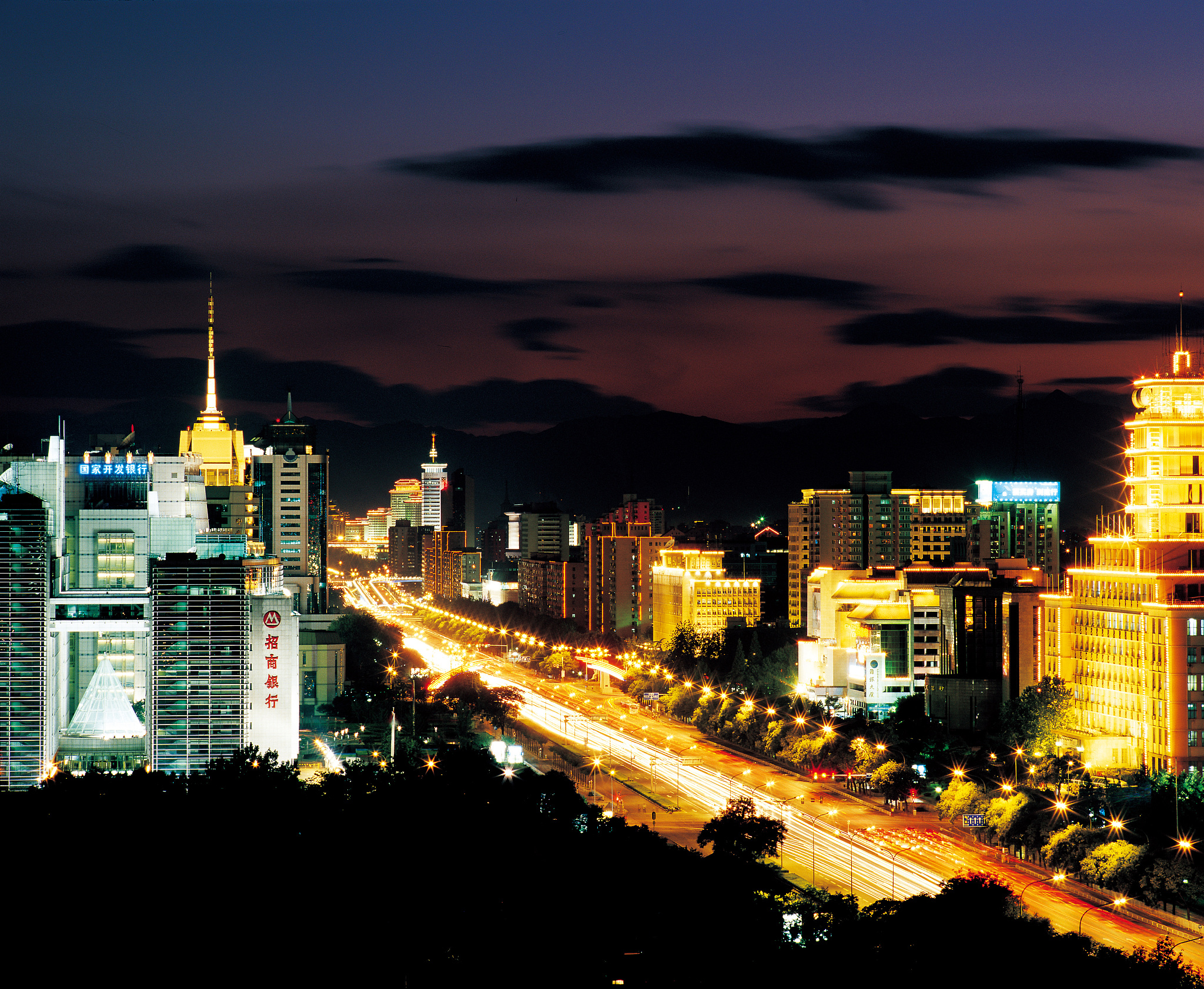 西长安街夜景,北京