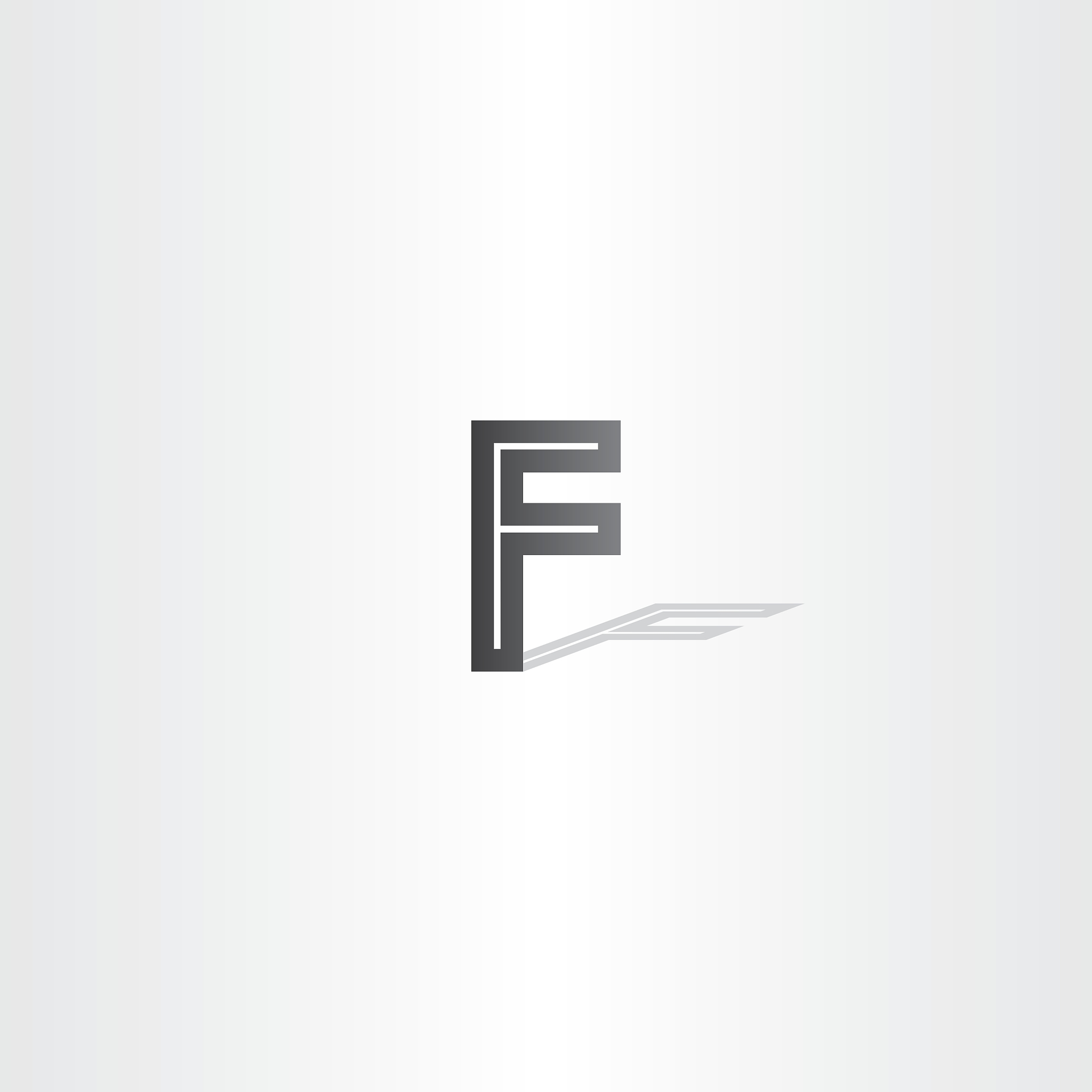 black letter f logo element