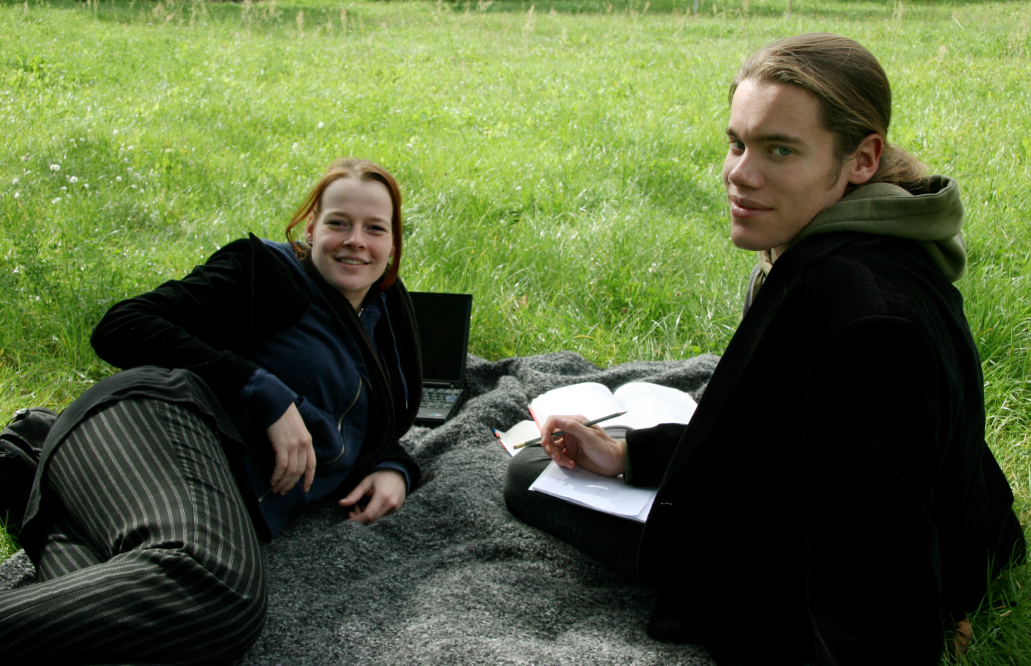 students learning outside