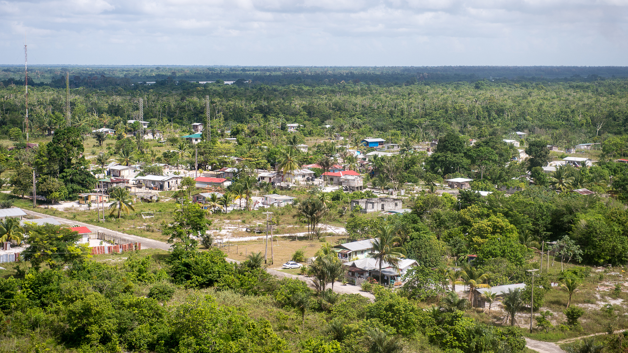 aerial landscape of guyana, south america