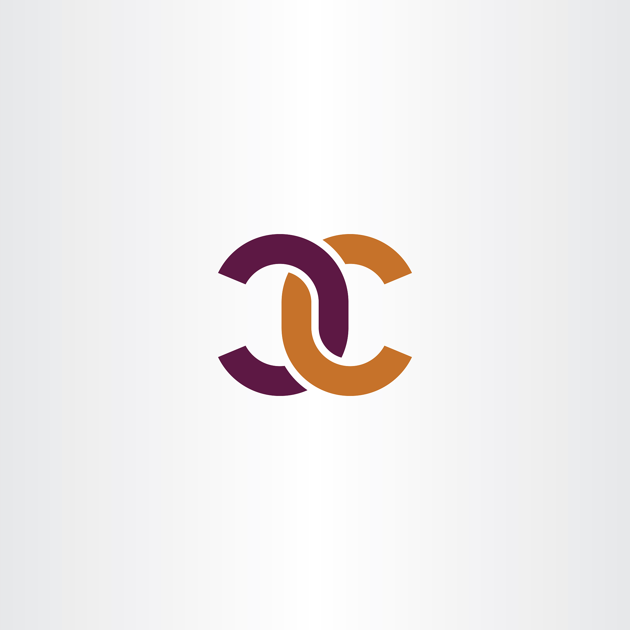 letter x and c logo icon design