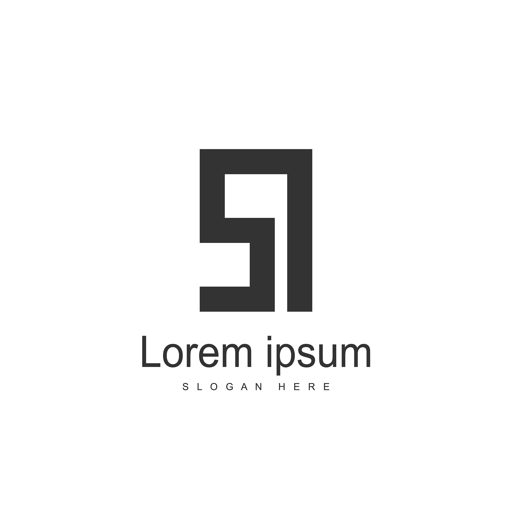si letter logo design initial letter logo template
