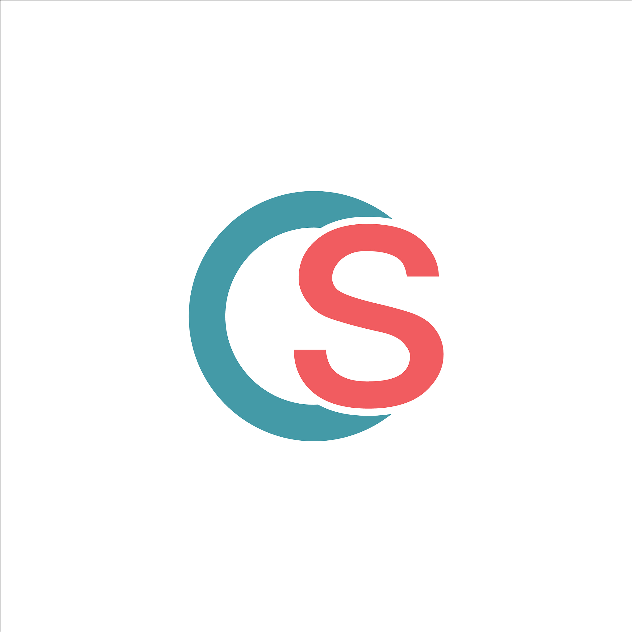 cs and sc creative initial based letter