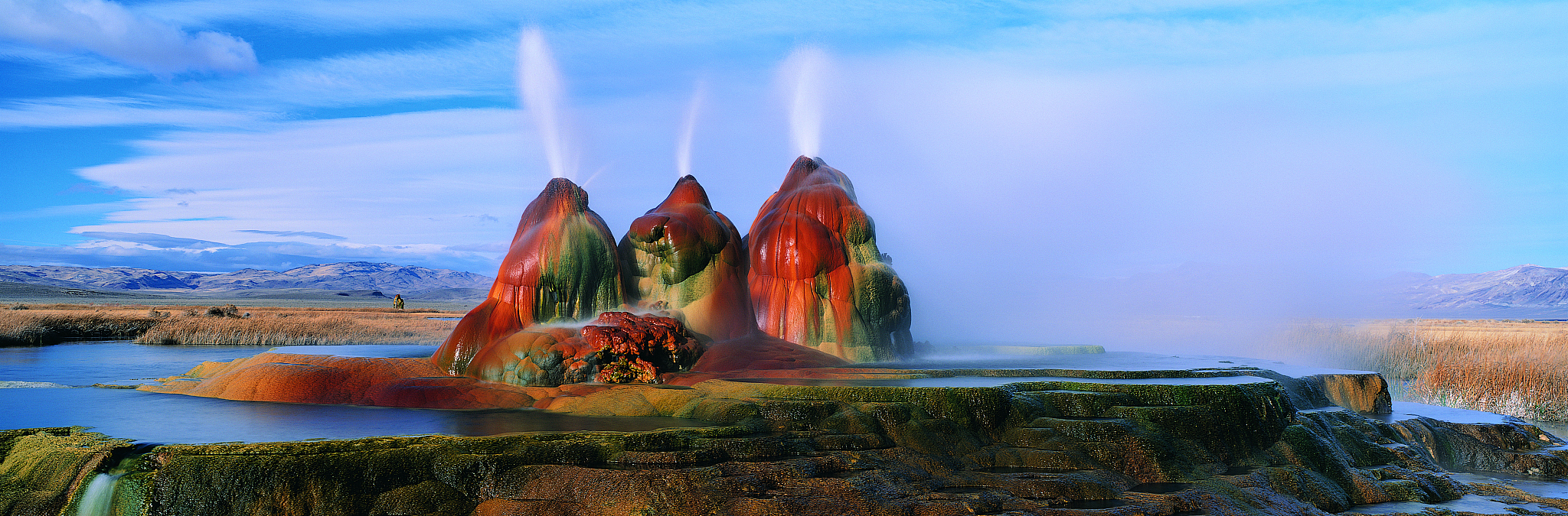 fly geyser, black rock desert, nevada, usa