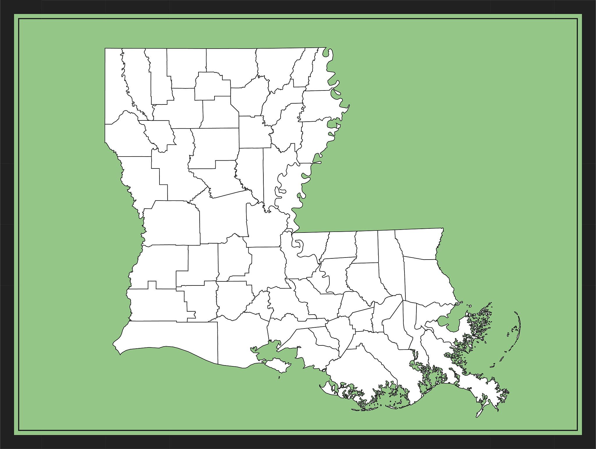 louisiana county map downloadable