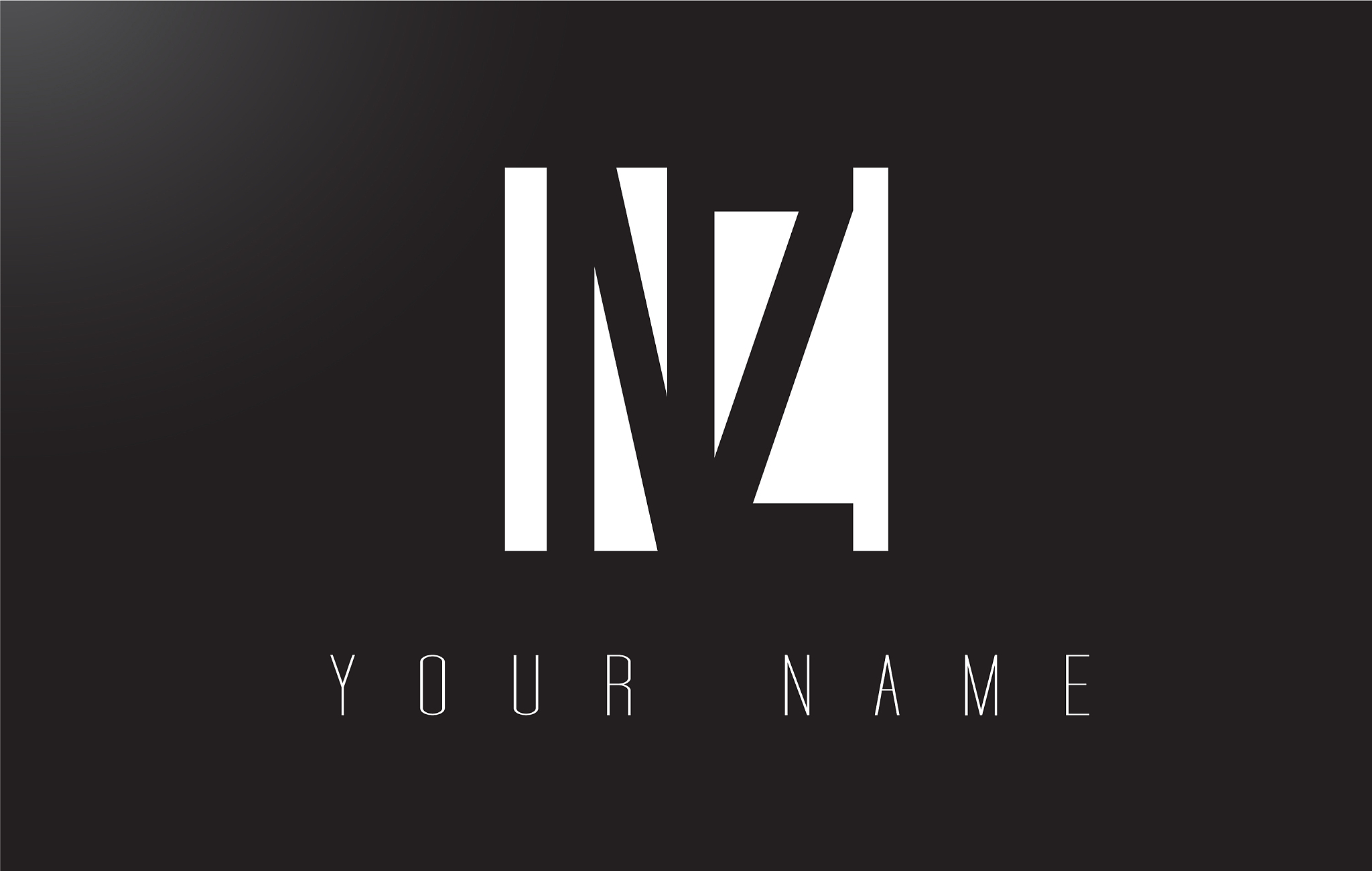 nz letter logo with black and white negative