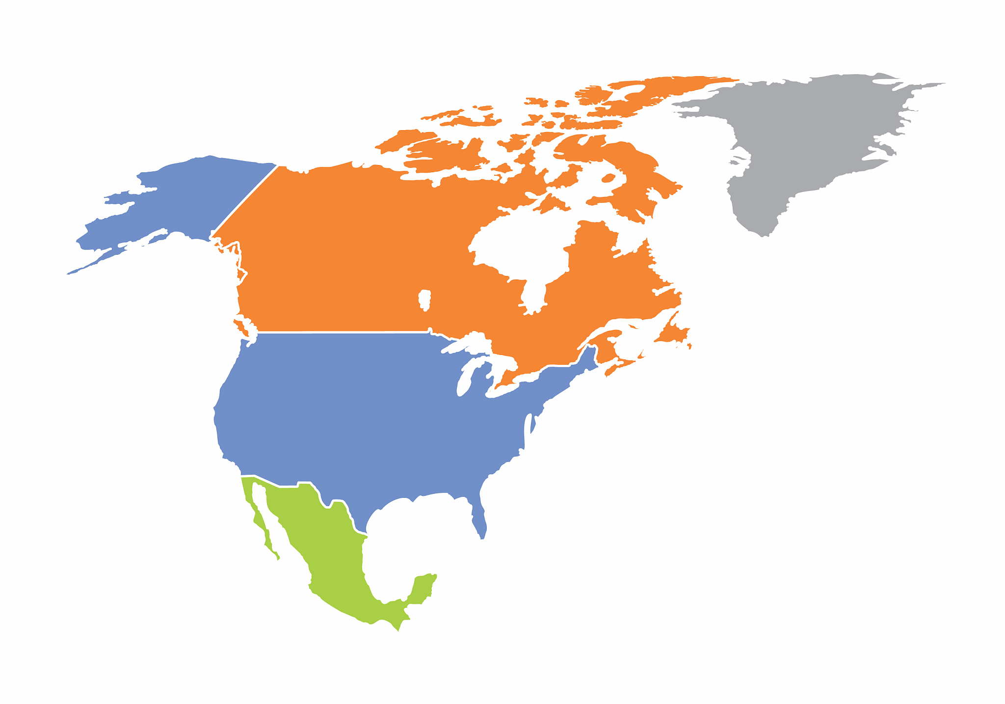 north america map