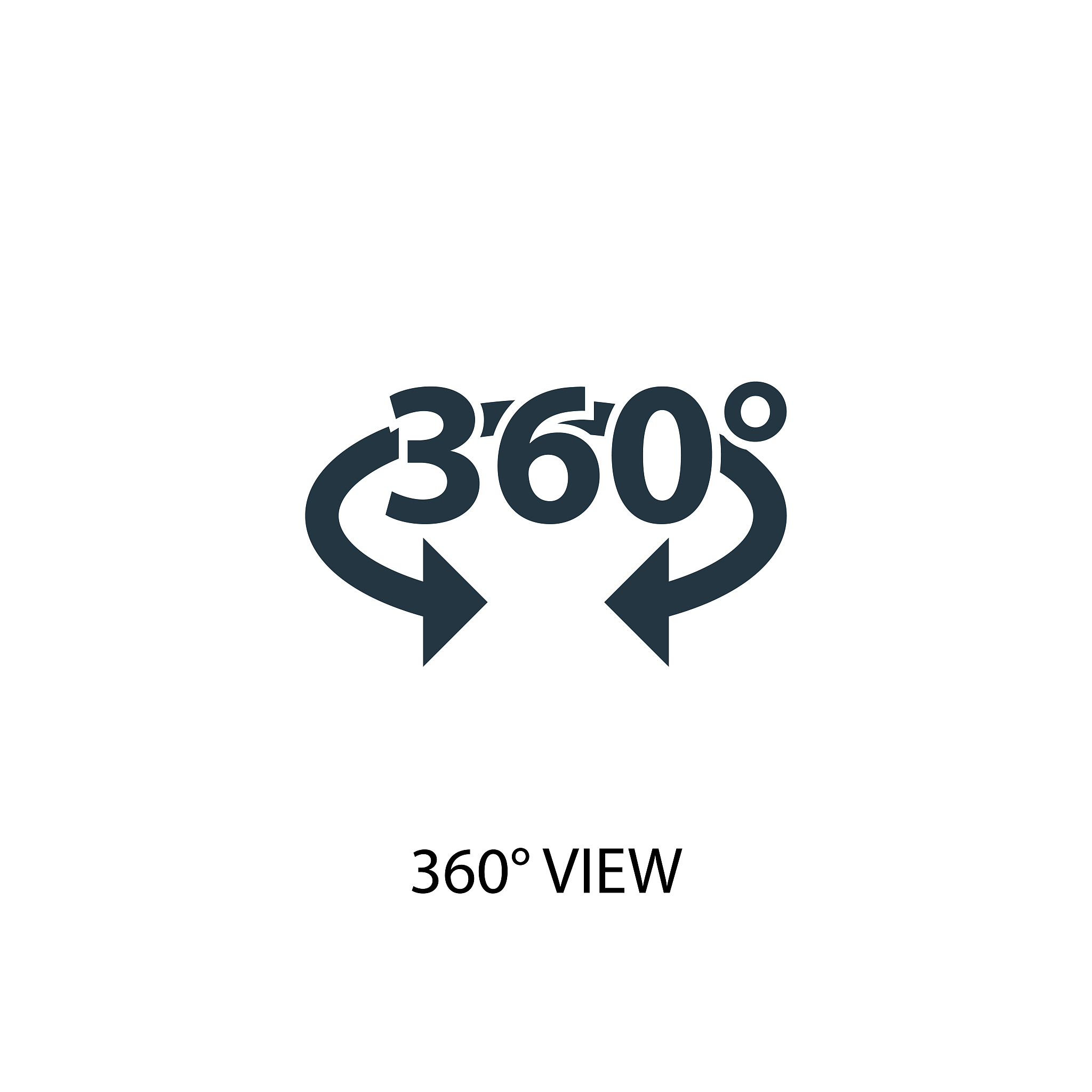 360° view icon. simple element illustration