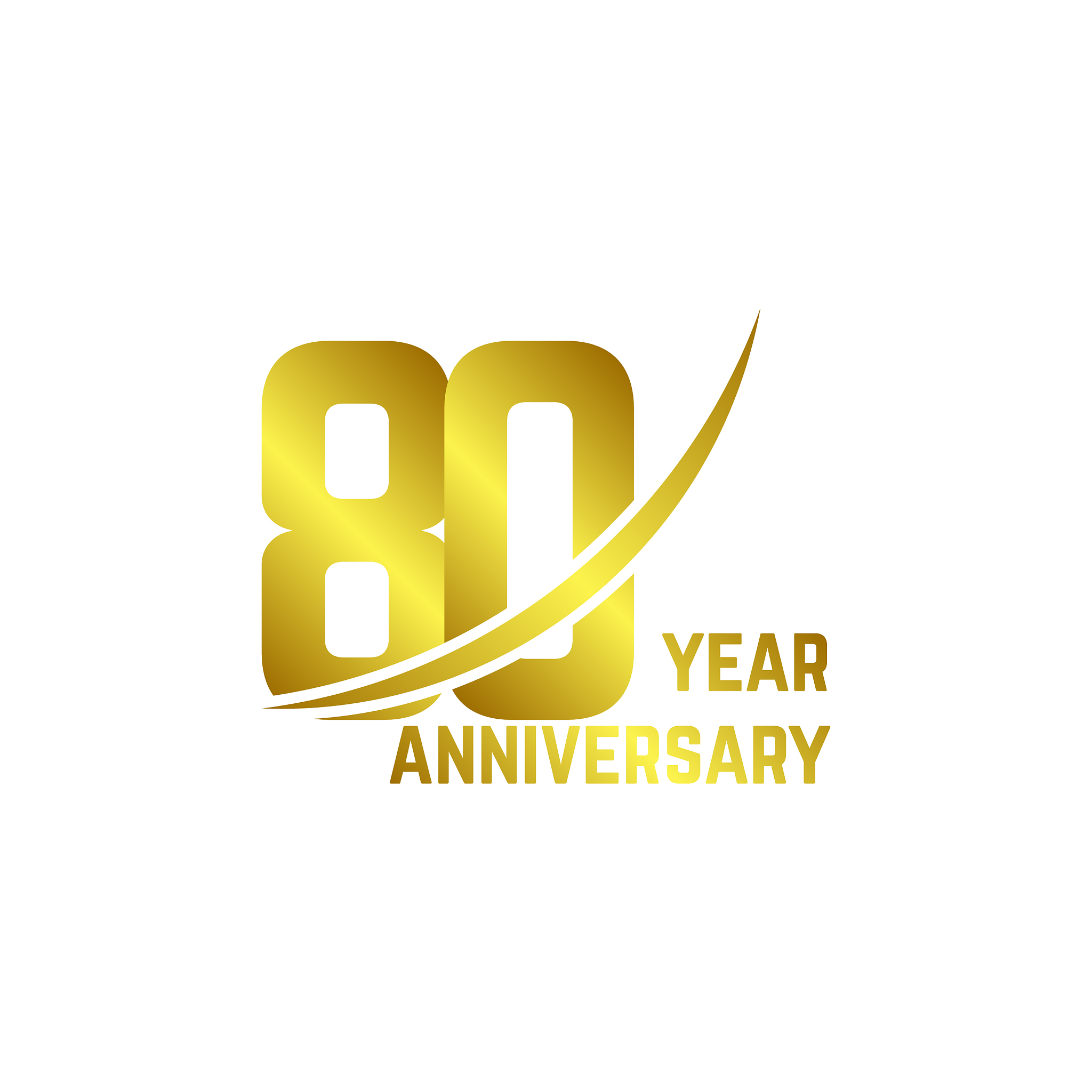 80 year anniversary logo template design