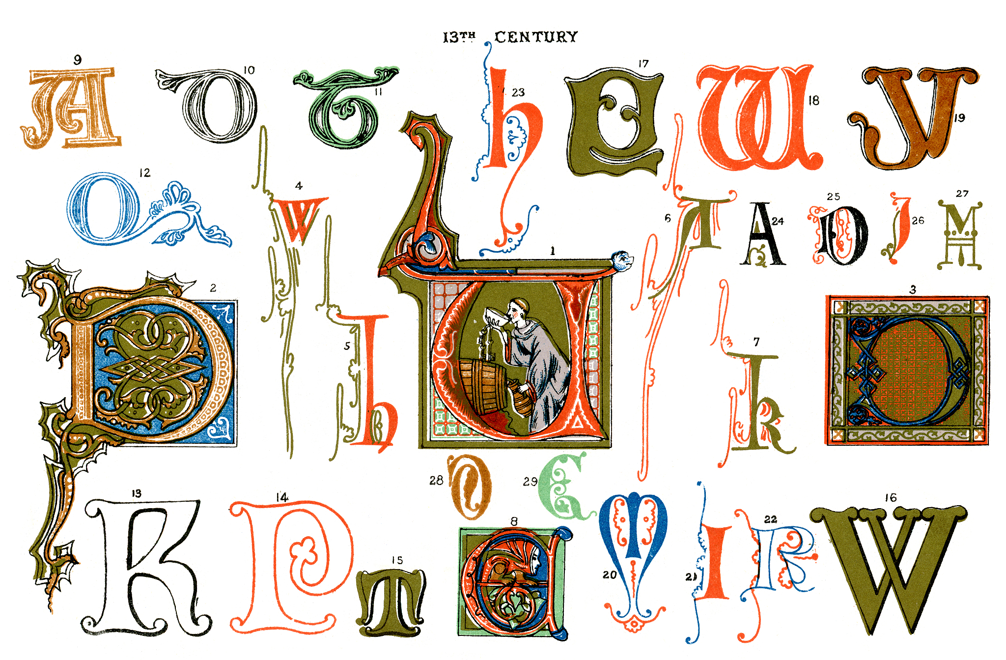 medieval illuminated letters