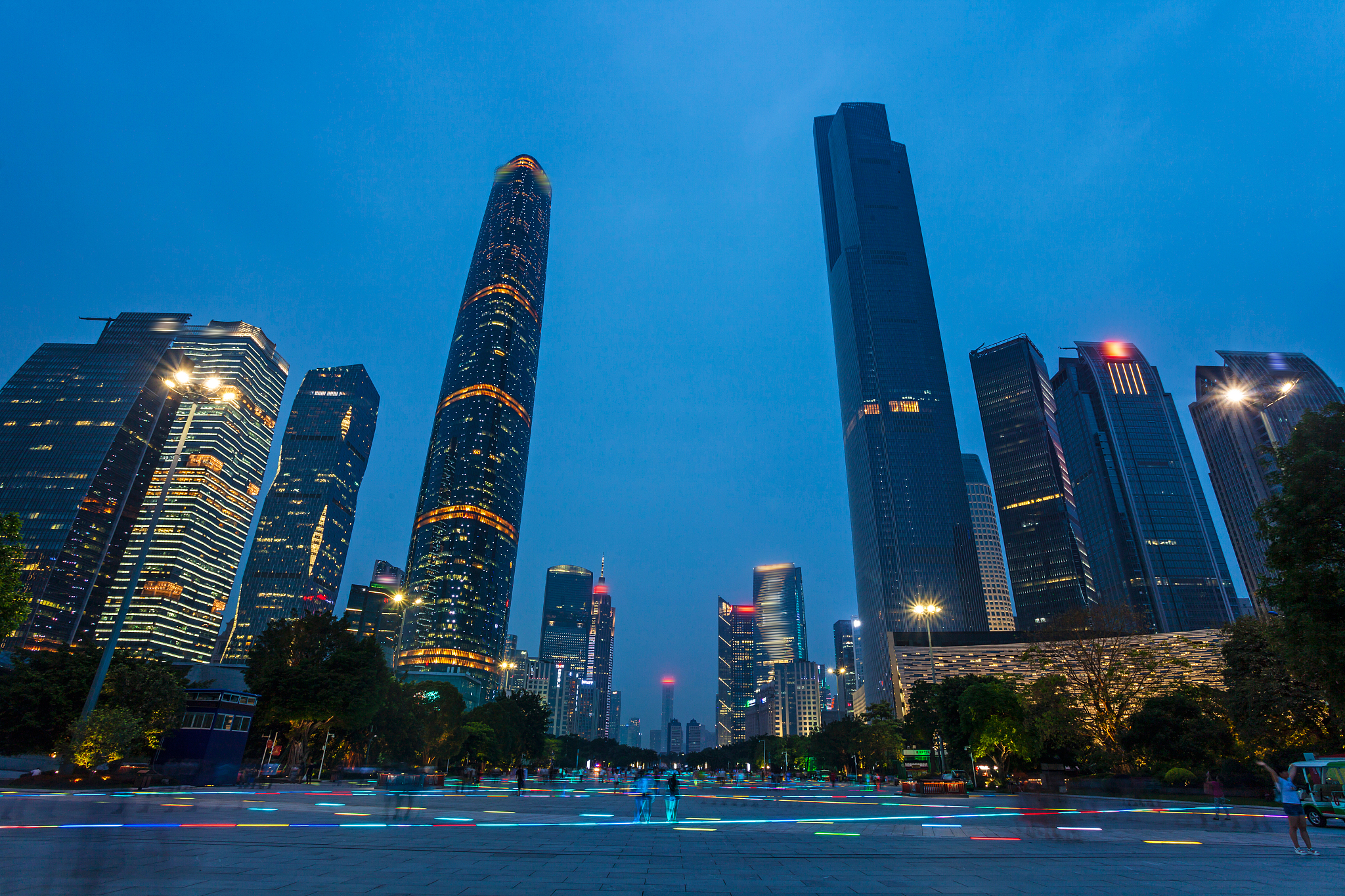 广东省广州城市建筑夜景