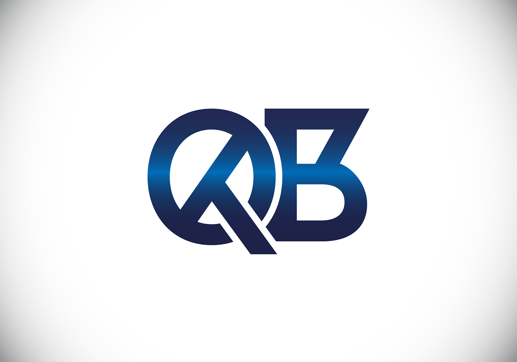 initial monogram letter q b logo design template