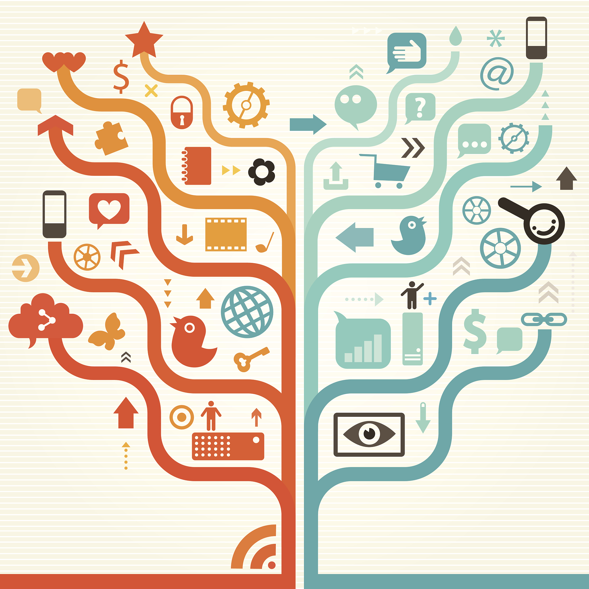 social media tree design