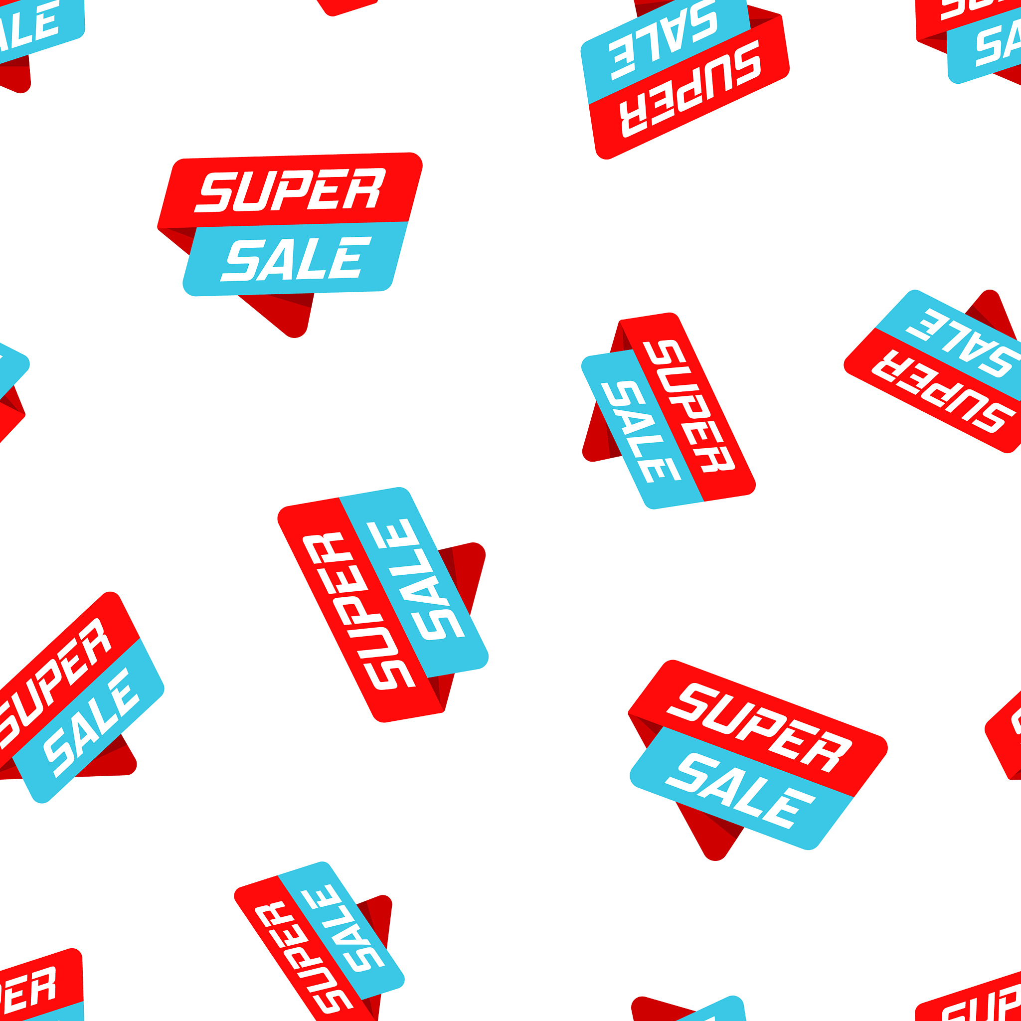 super sale banner badge icon seamless pattern