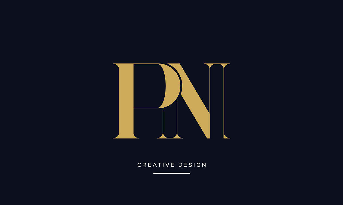 pn, np字母抽象图标标志组合
