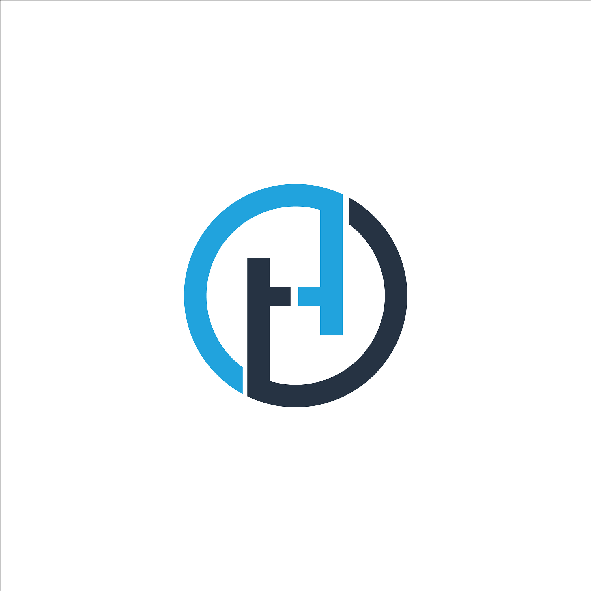 initial letter hh or h logo design template