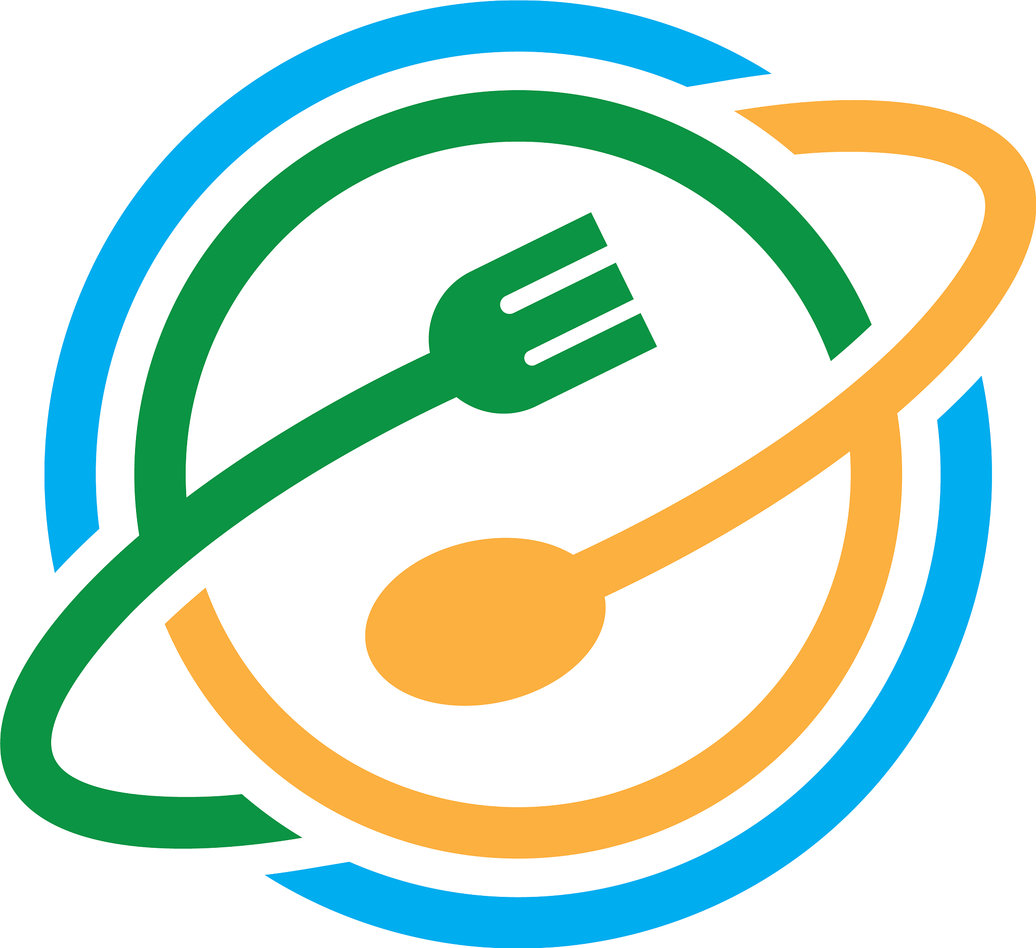 circle spoon fork restaurant logo