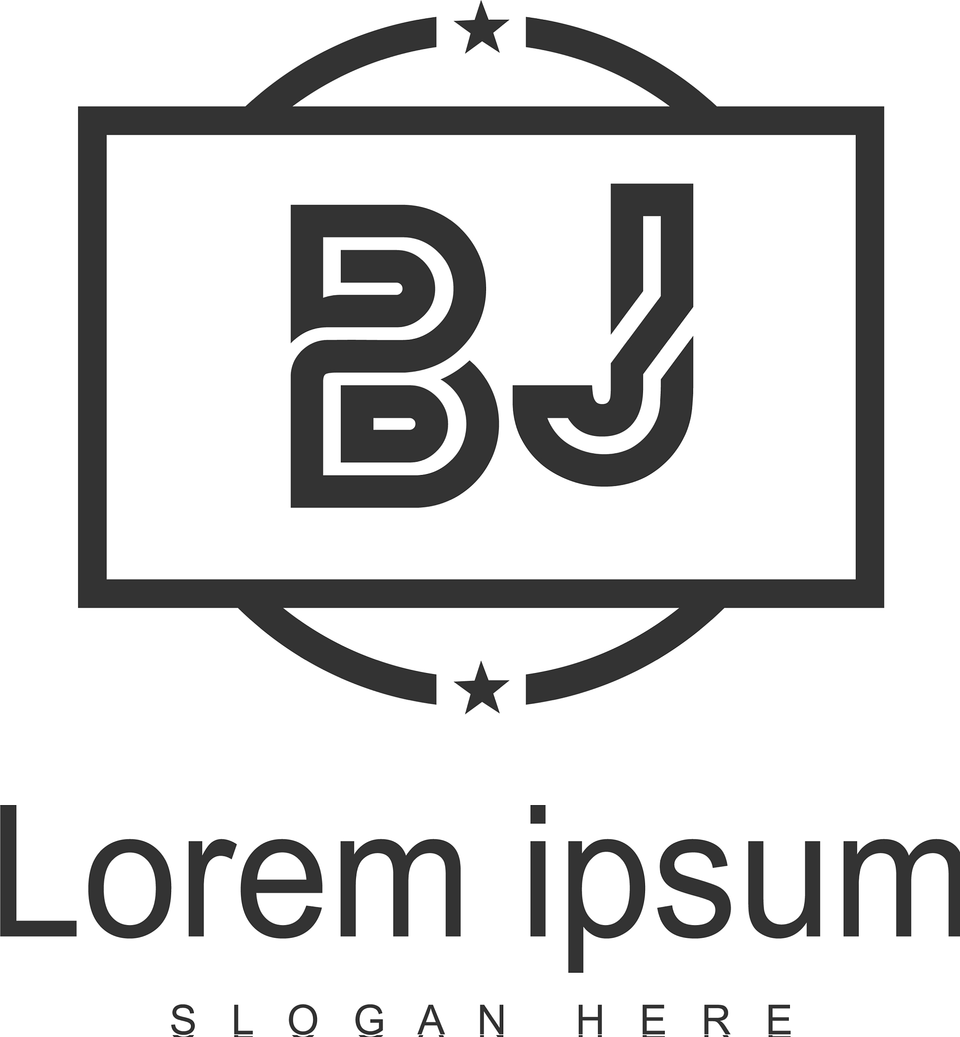 bj letter logo design creative modern bj letters
