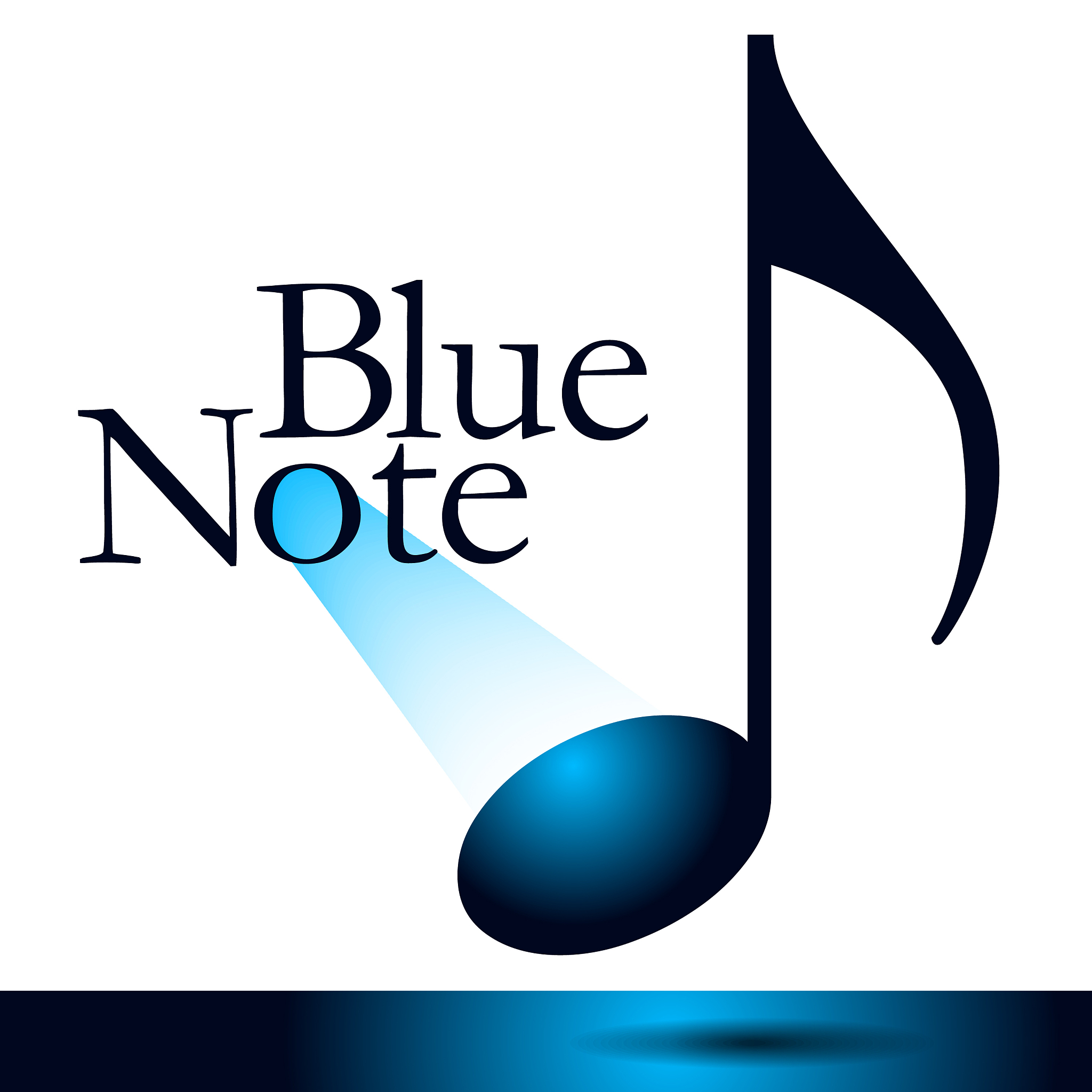 the blue note is the theme of this musical graphic