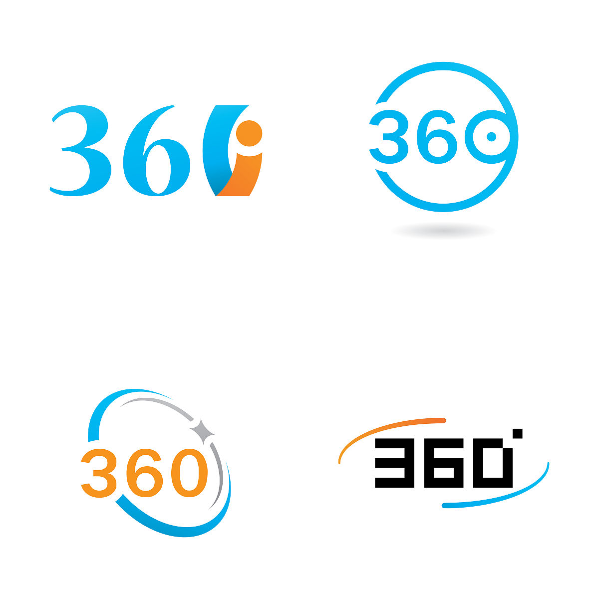 360度矢量图标设计模板