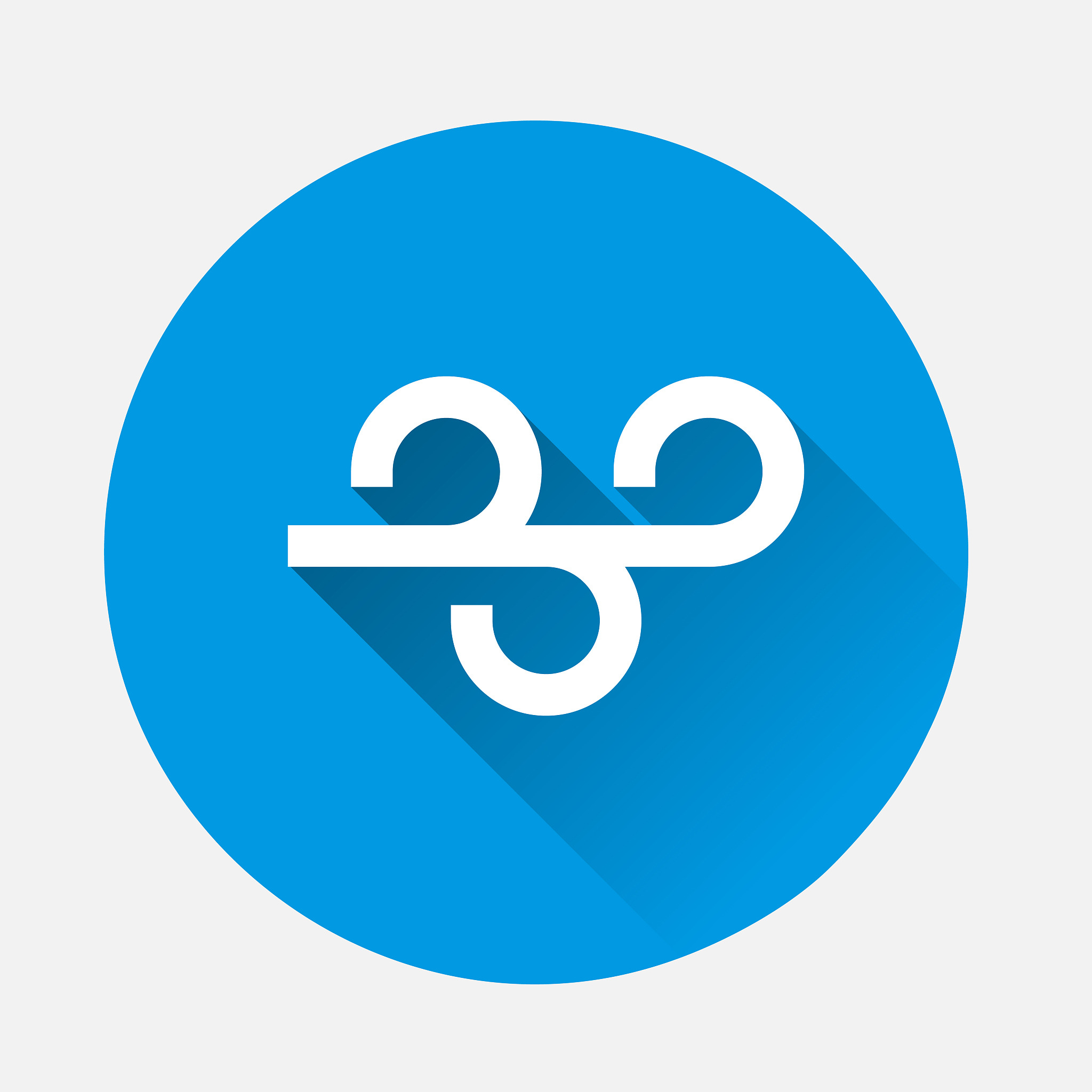 vector icon wind, air movement icon on blue background. flat ima