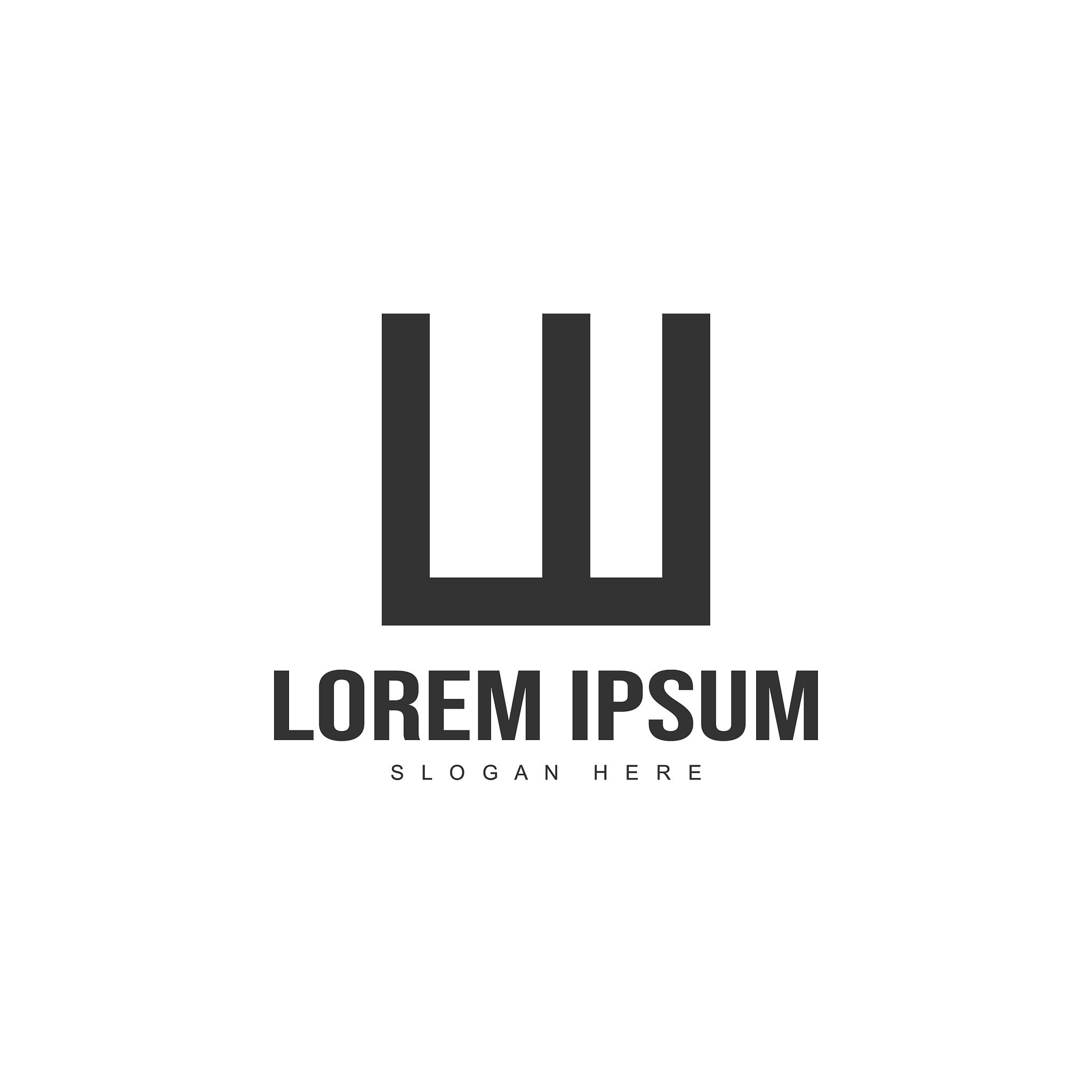 initial letter logo template minimalist letter