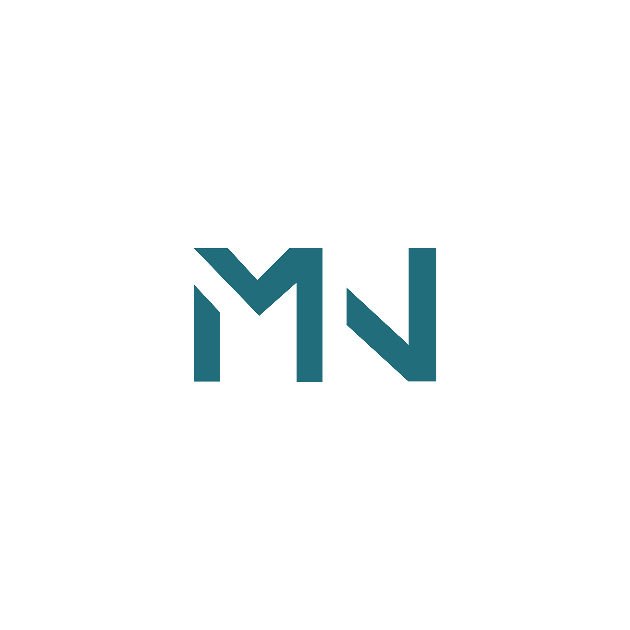 initial letter mn or nm logo design template