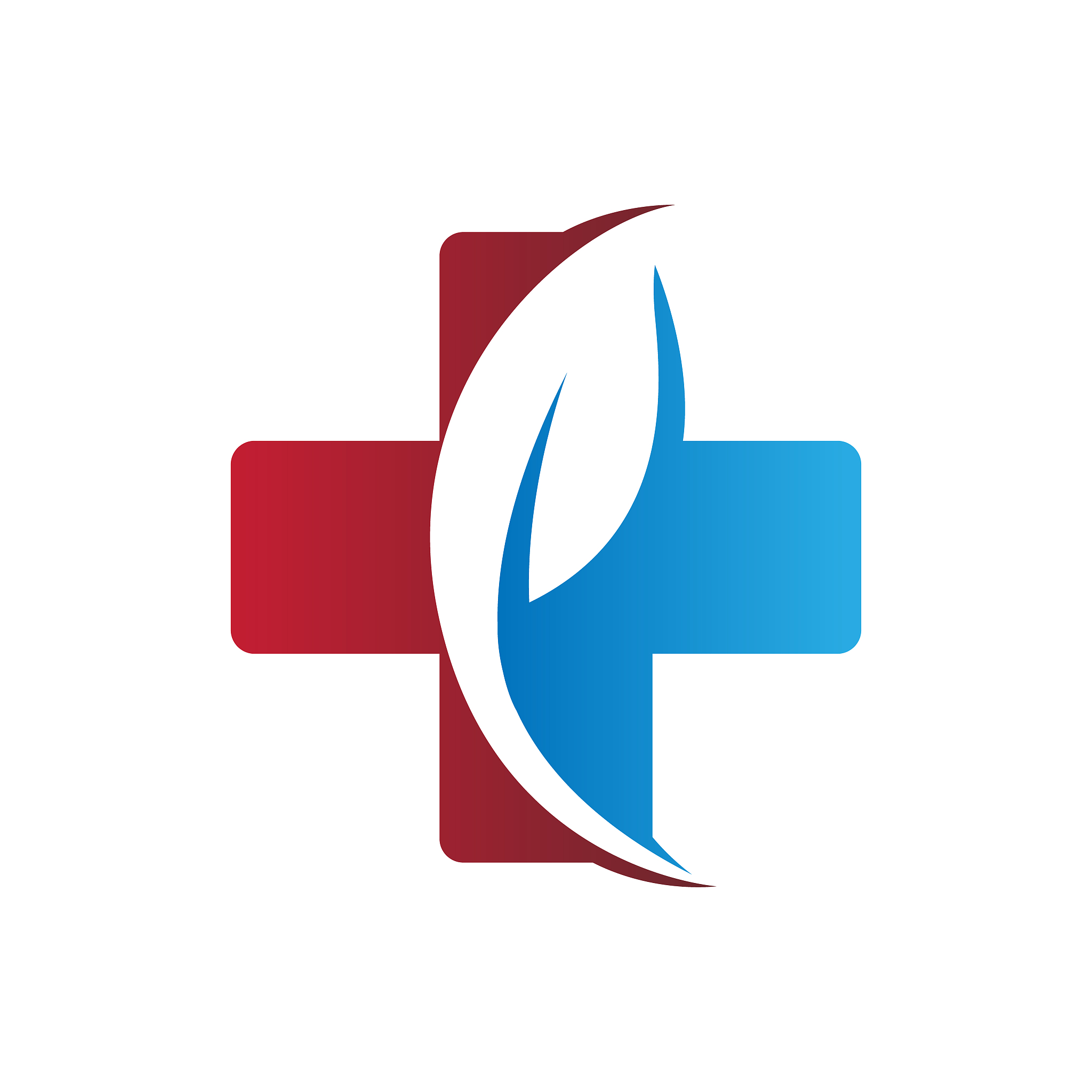 medical cross and leaf herbal alternative