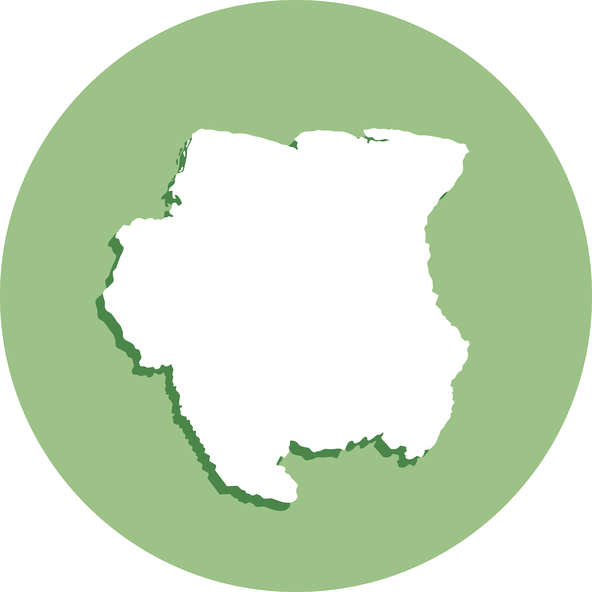 suriname round map icon