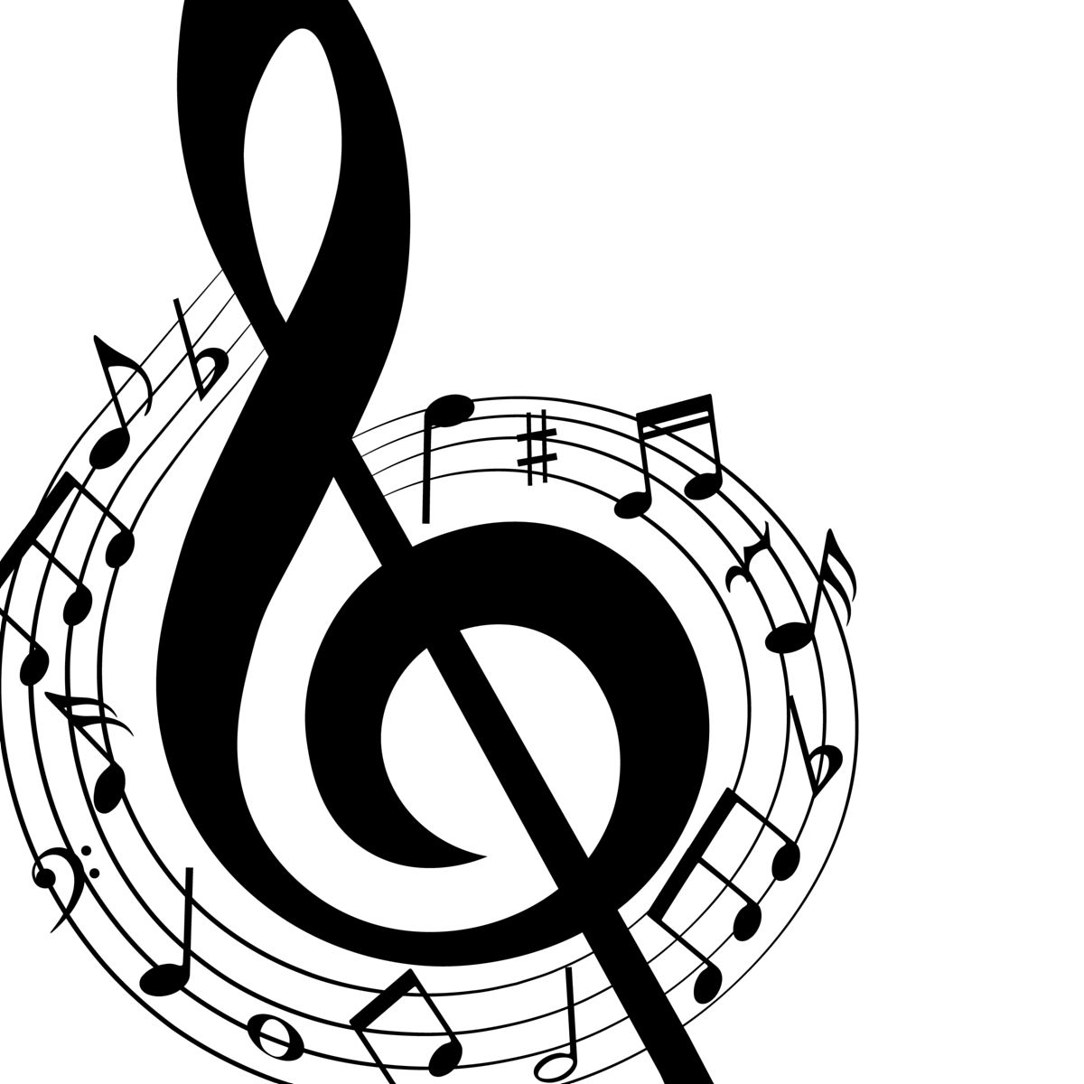抽象的音乐背景.音乐音符和符号.矢量插图.