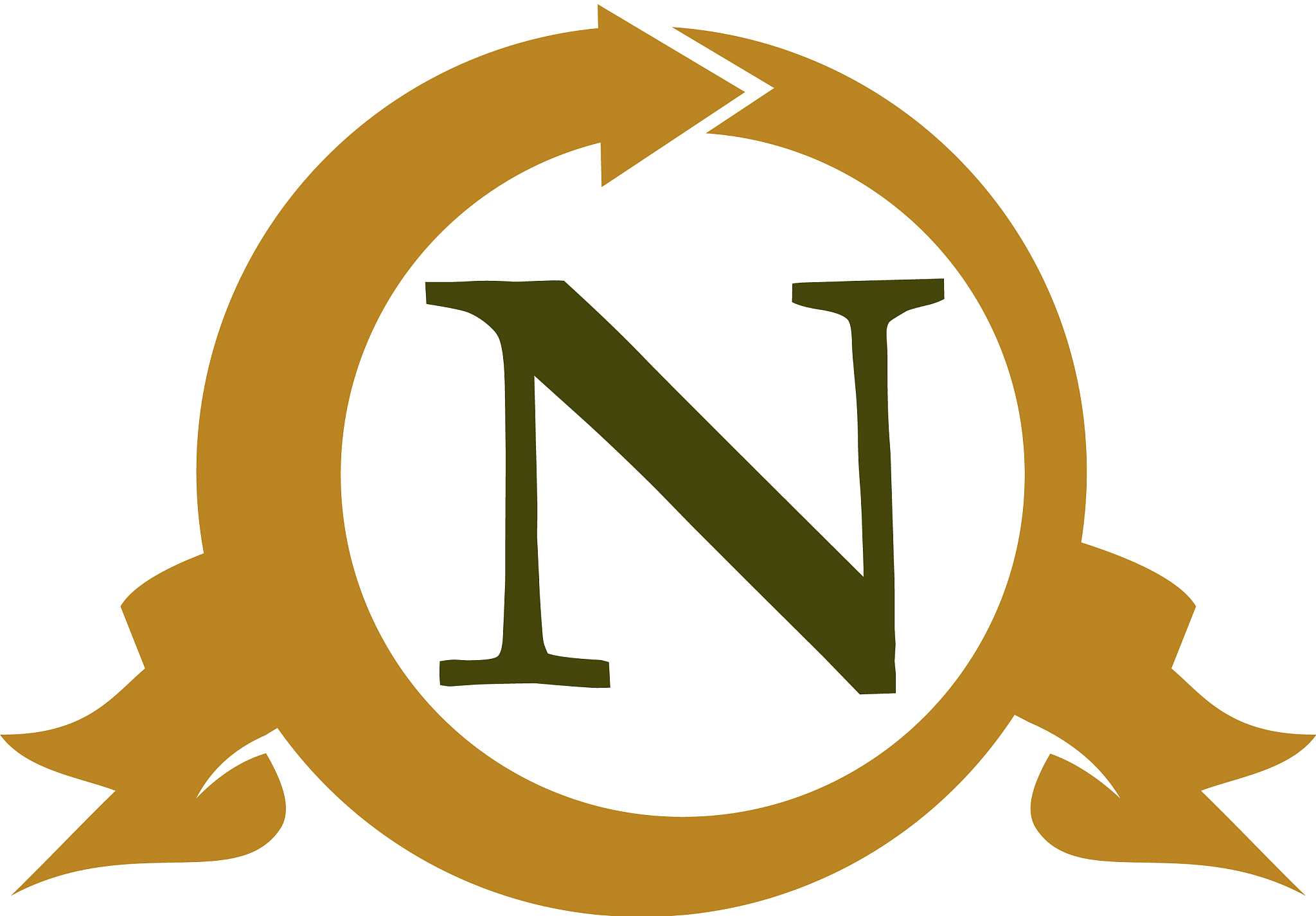 modern logo solution letter n