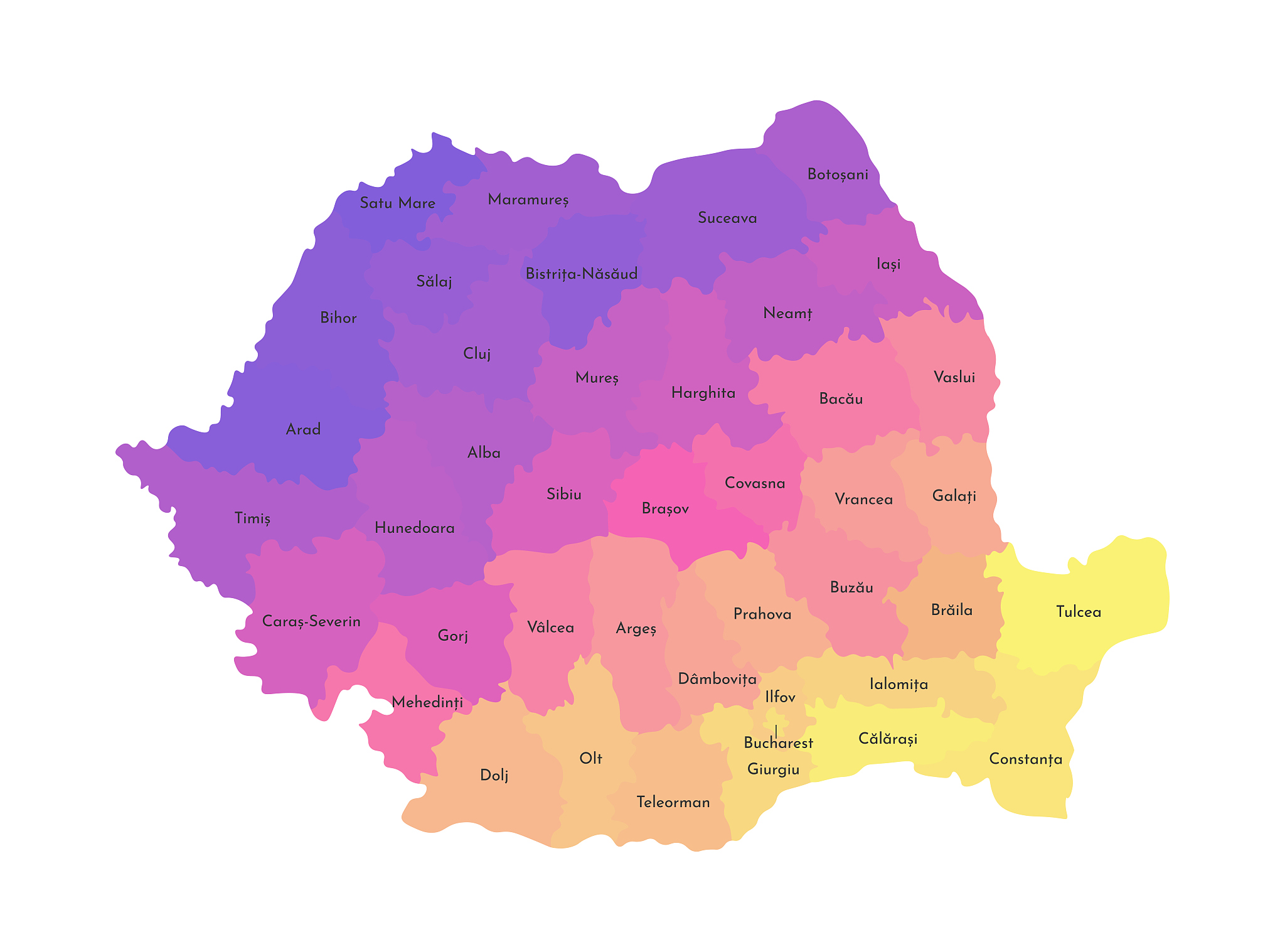 vector isolated illustration of simplified administrative map of
