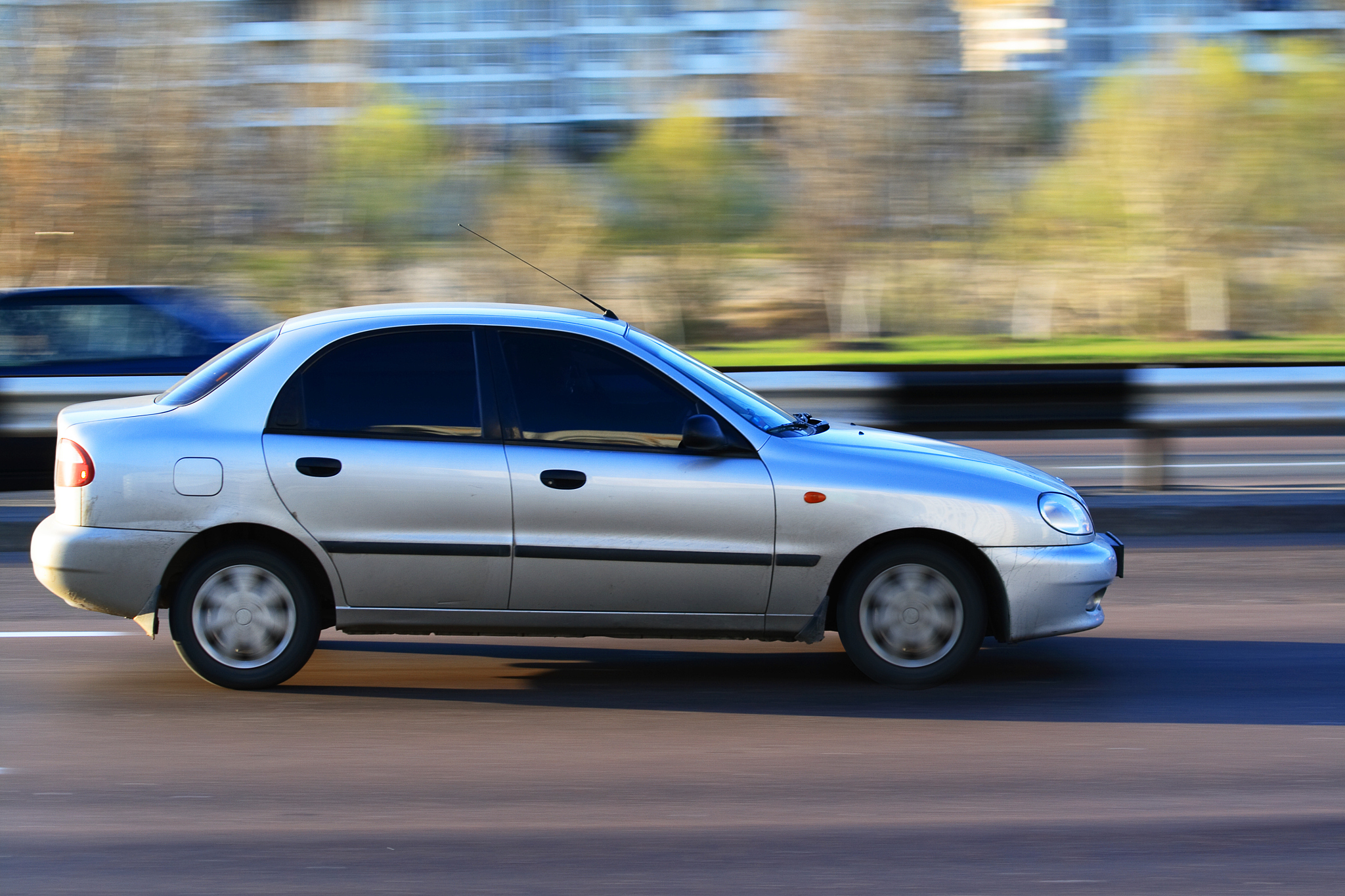 car in motion