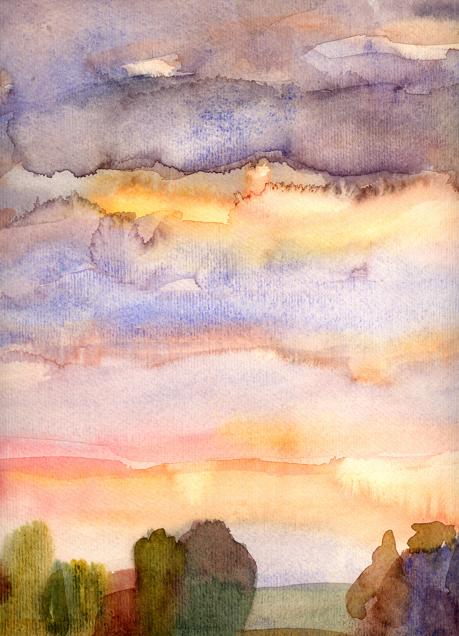 翻译：重彩山水画不应该只为了效果而制造物象和肌理质感与精神内涵形成统一后会再次反应在物象层面从而实现情景的高度交融。打破人为设置的条条框框给艺术作品留出足够的发展空间这也是符合当代艺术规律的创作方法。