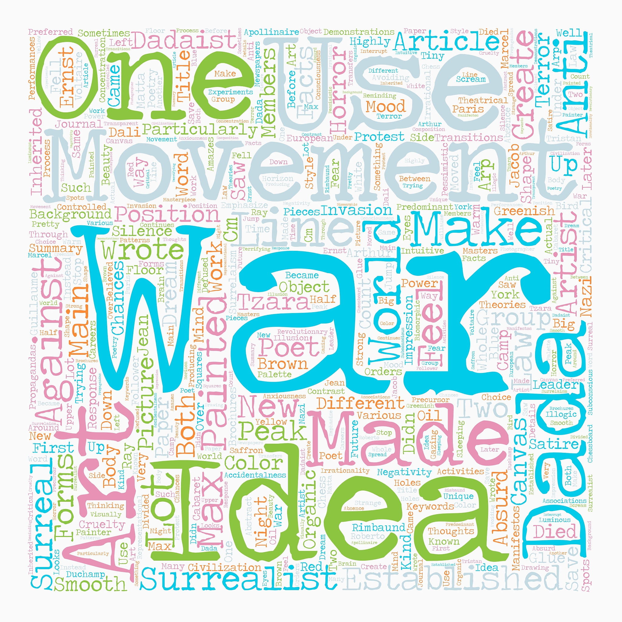 dada as a response to the horrors of war text