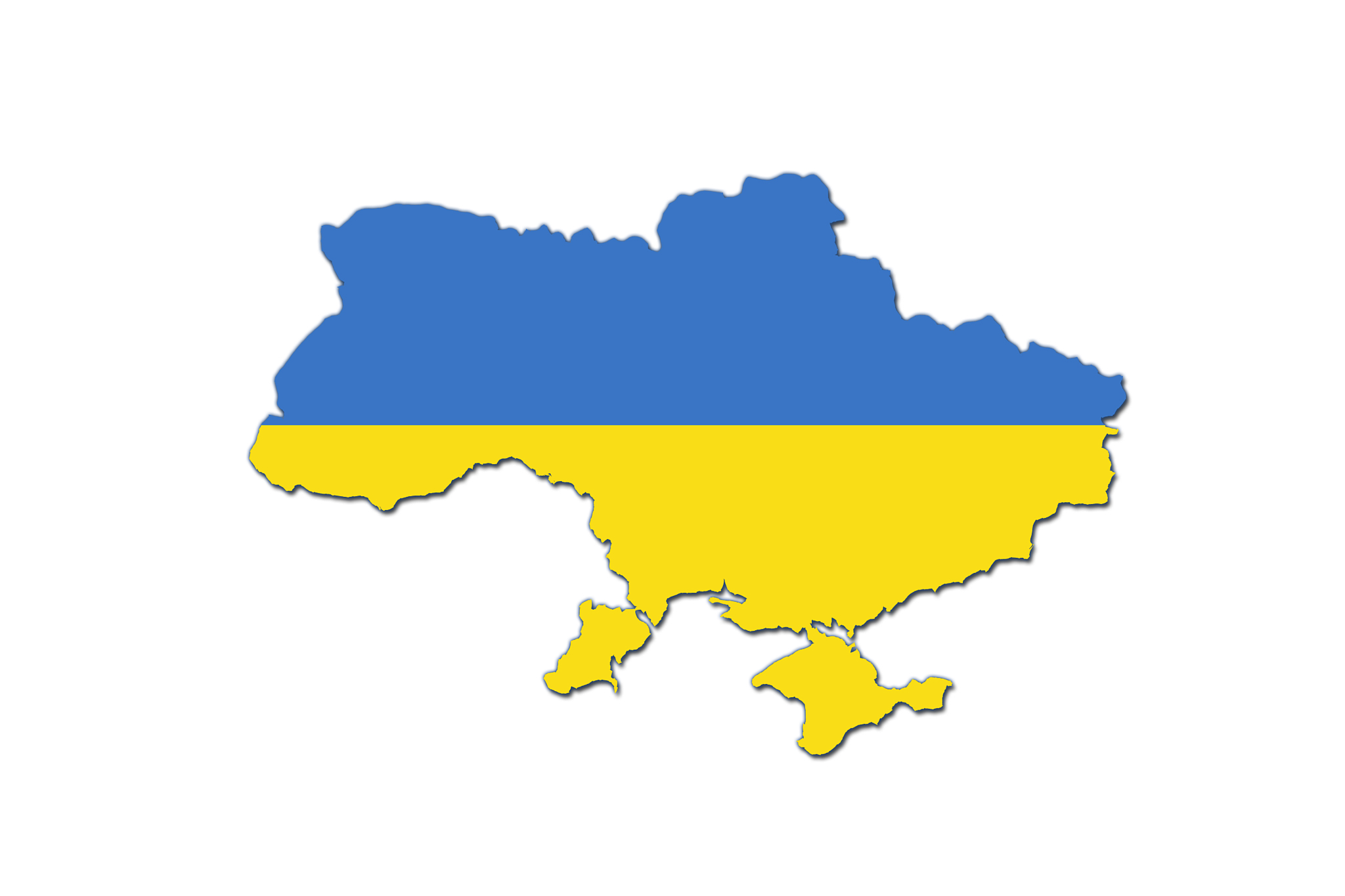 ukrainian flag in ukraine map.