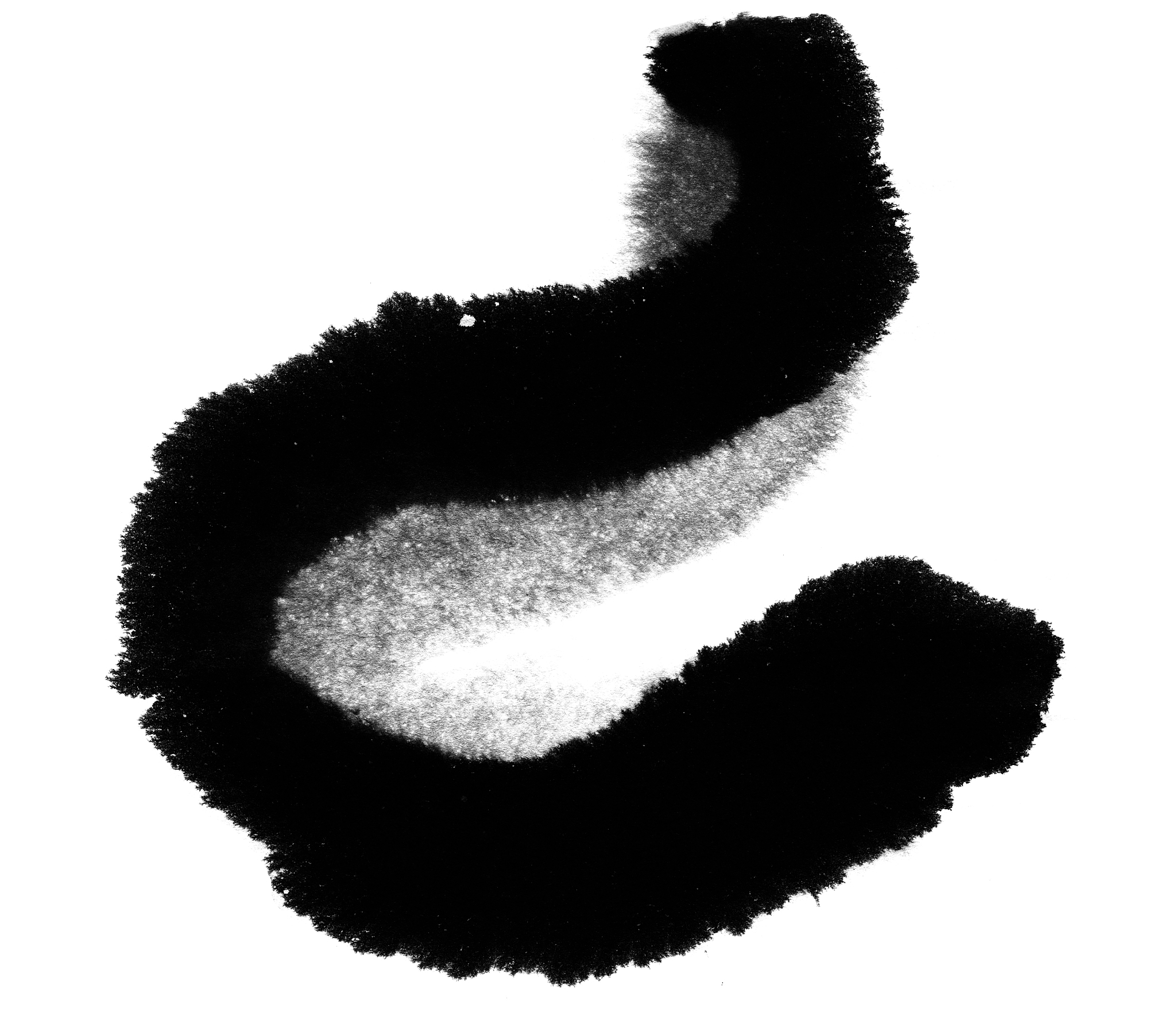 brush touch, smear effect, ink stick