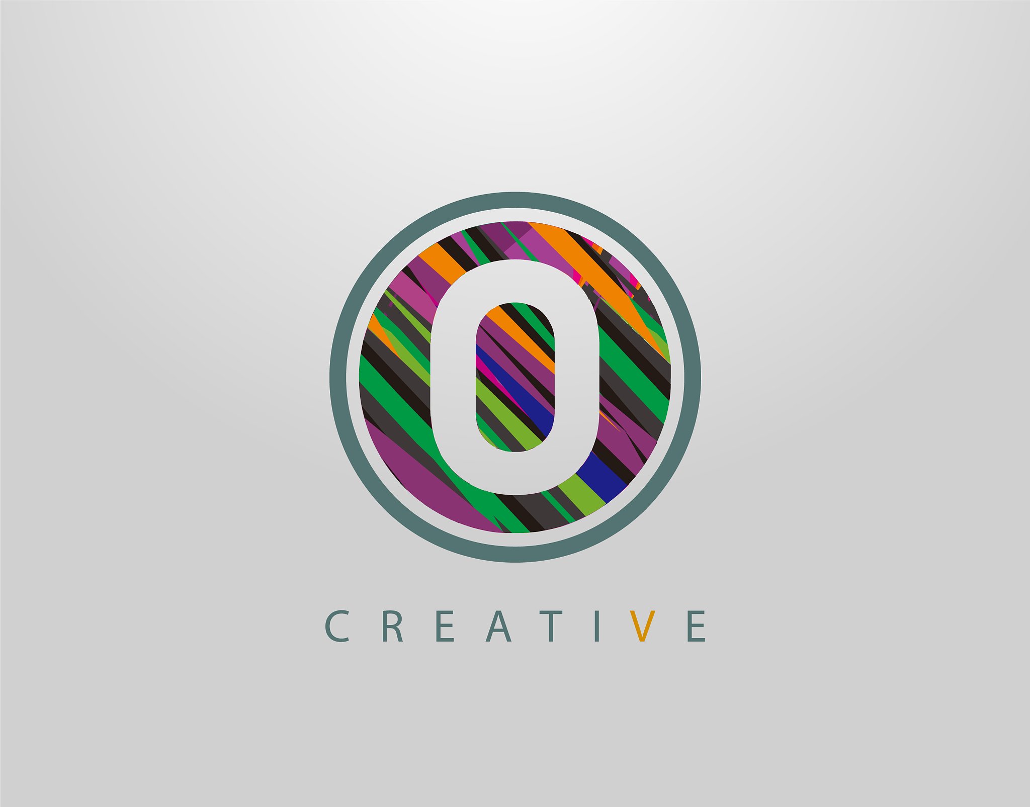 creative o letter logo modern abstract circle