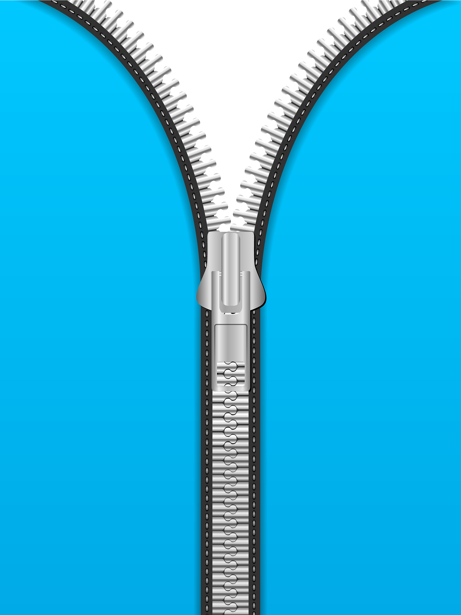 open zipper