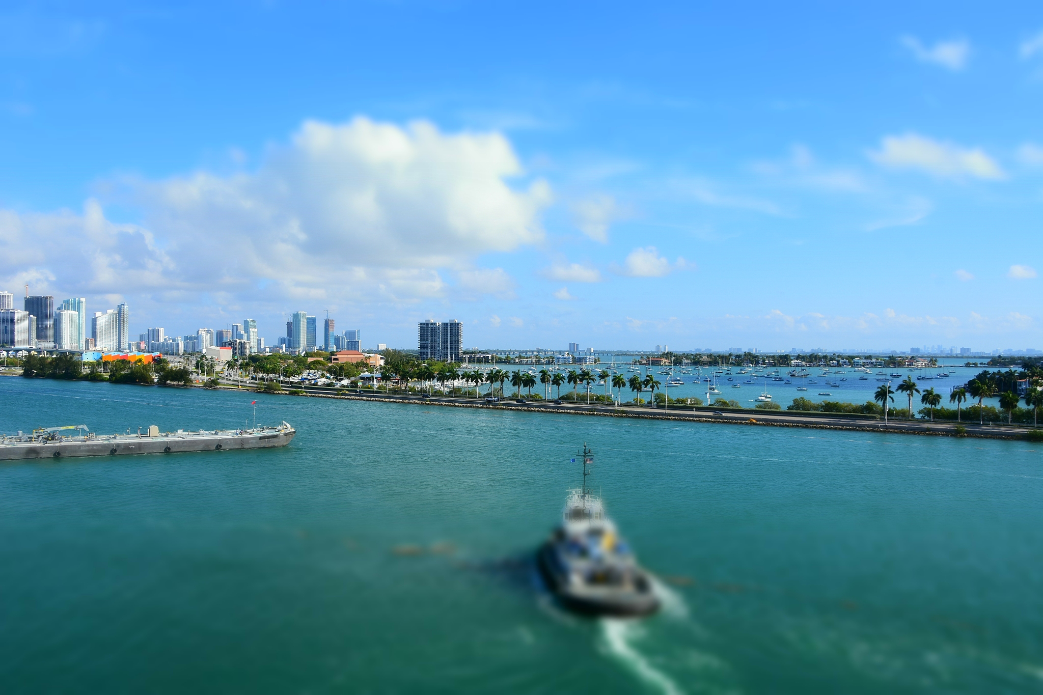 aerial view of south miami beach